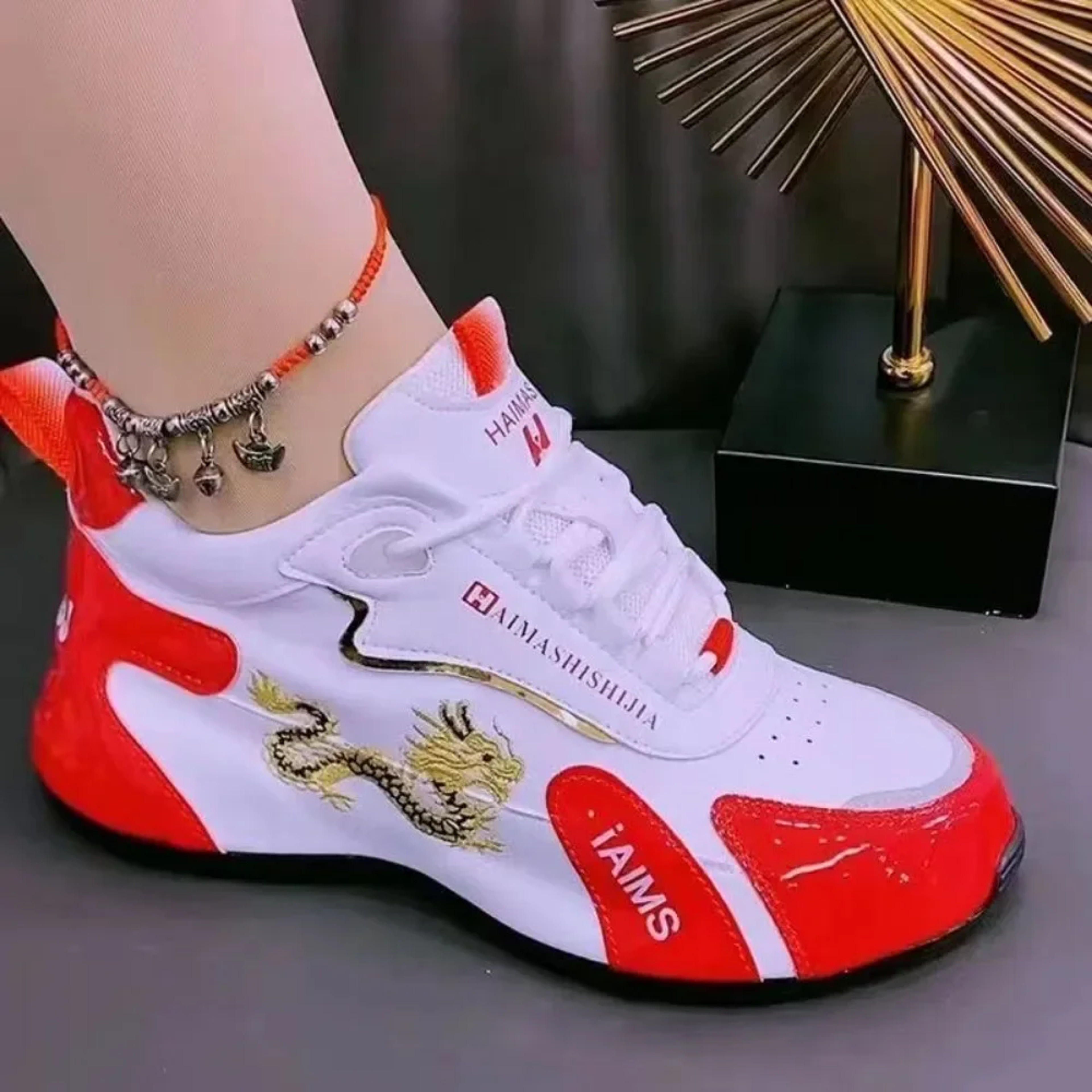 Womens Waterproof Platform Sneakers Lightweight Breathable Leather Casual Walking Shoes 1