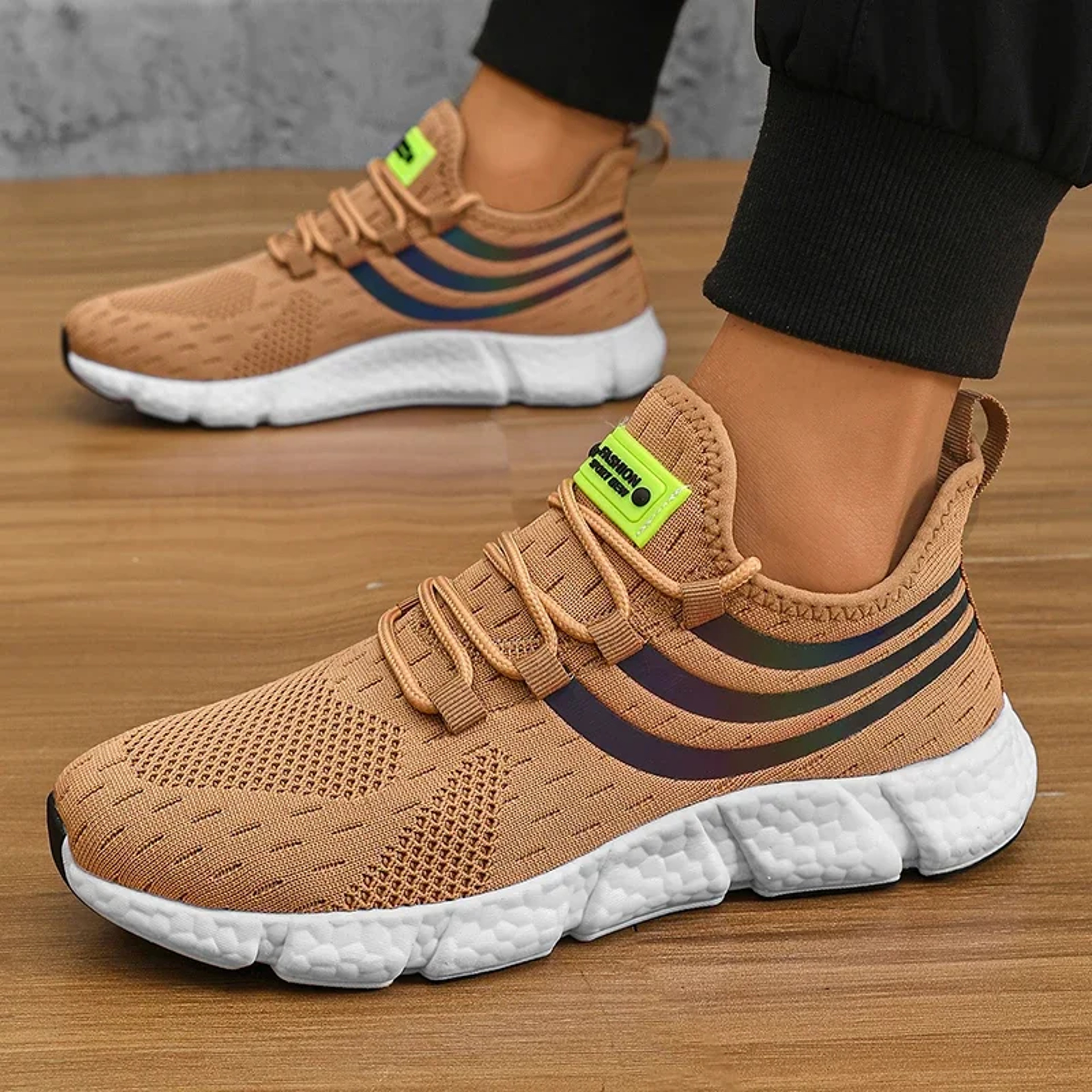 Mens Breathable Platform Sneakers Lightweight Running And Walking Shoes 4