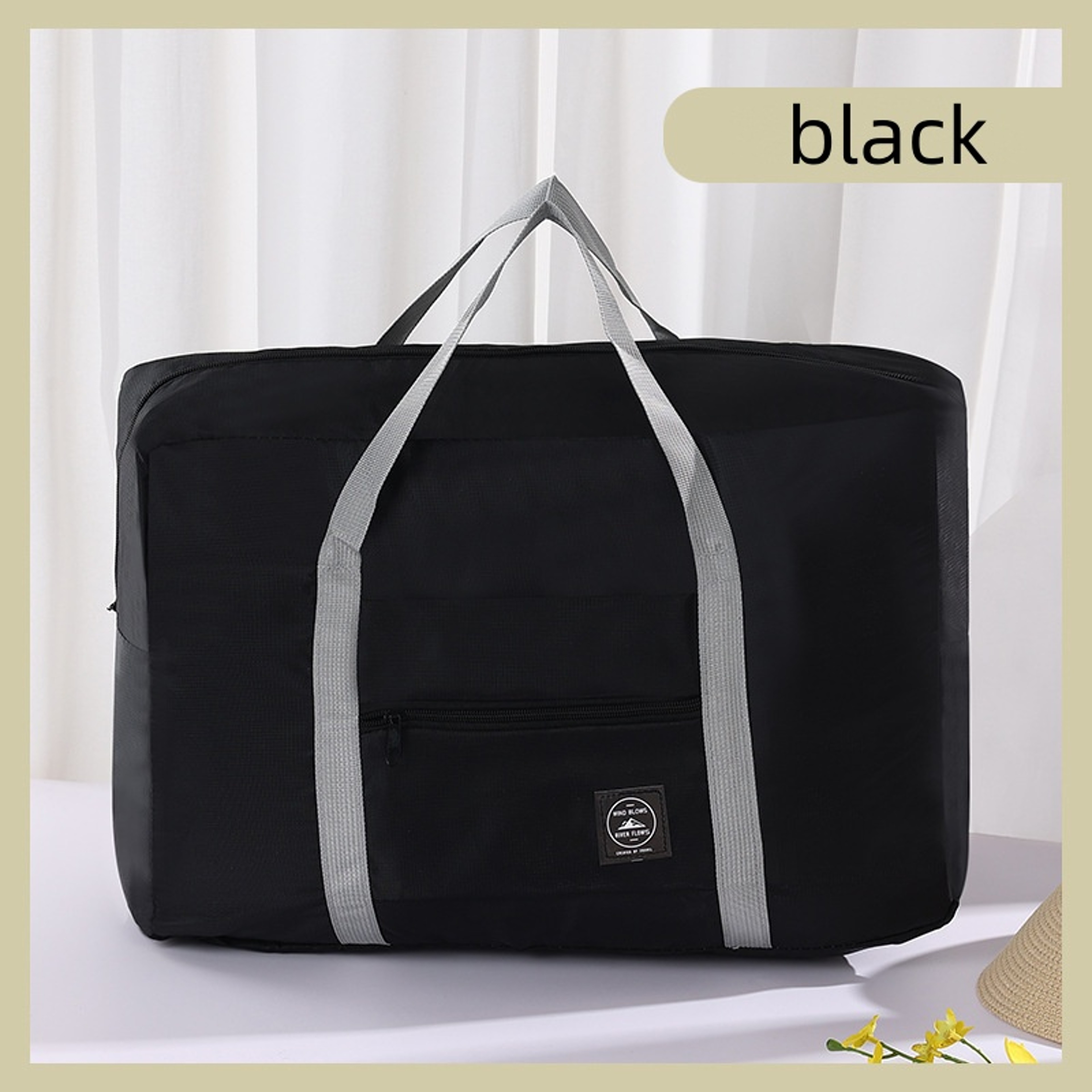 Large Capacity Foldable Travel Bag for Women with Zipper Storage – view 10