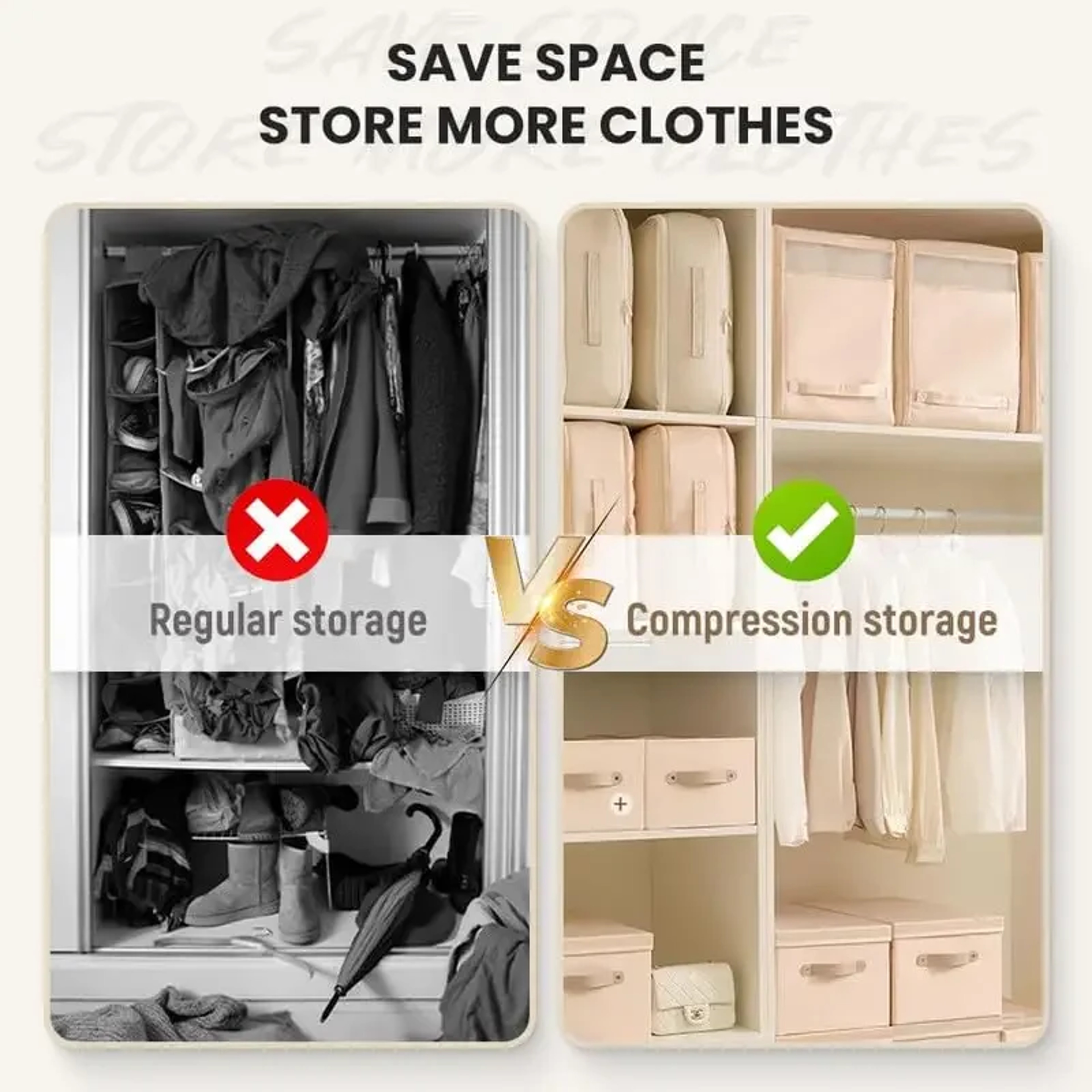 Self Compression Duvet Storage Bag Large Capacity Space Saving Organizer – view 4