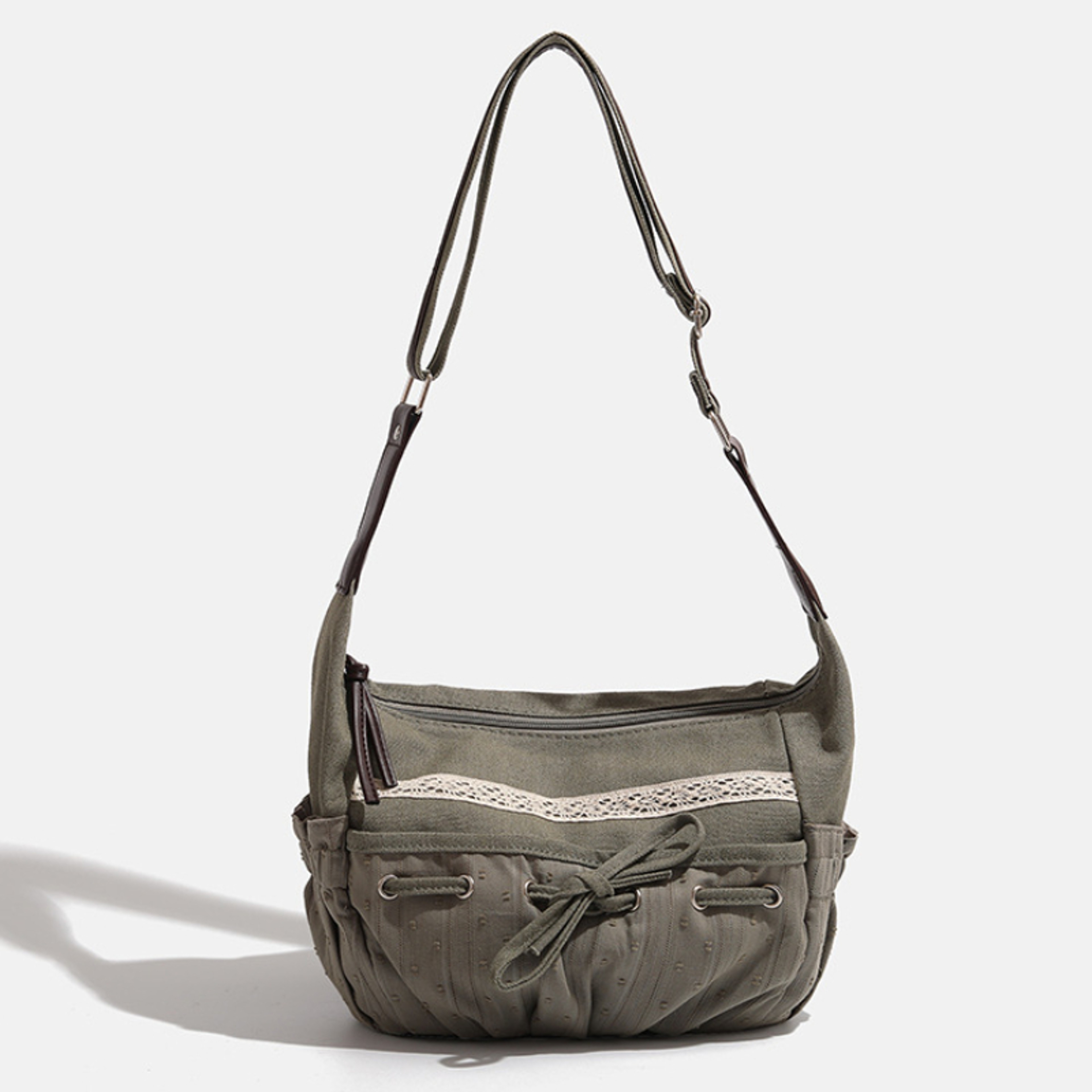 Y2K Denim Shoulder Bag Vintage Drawstring Crossbody Handbag – view 7