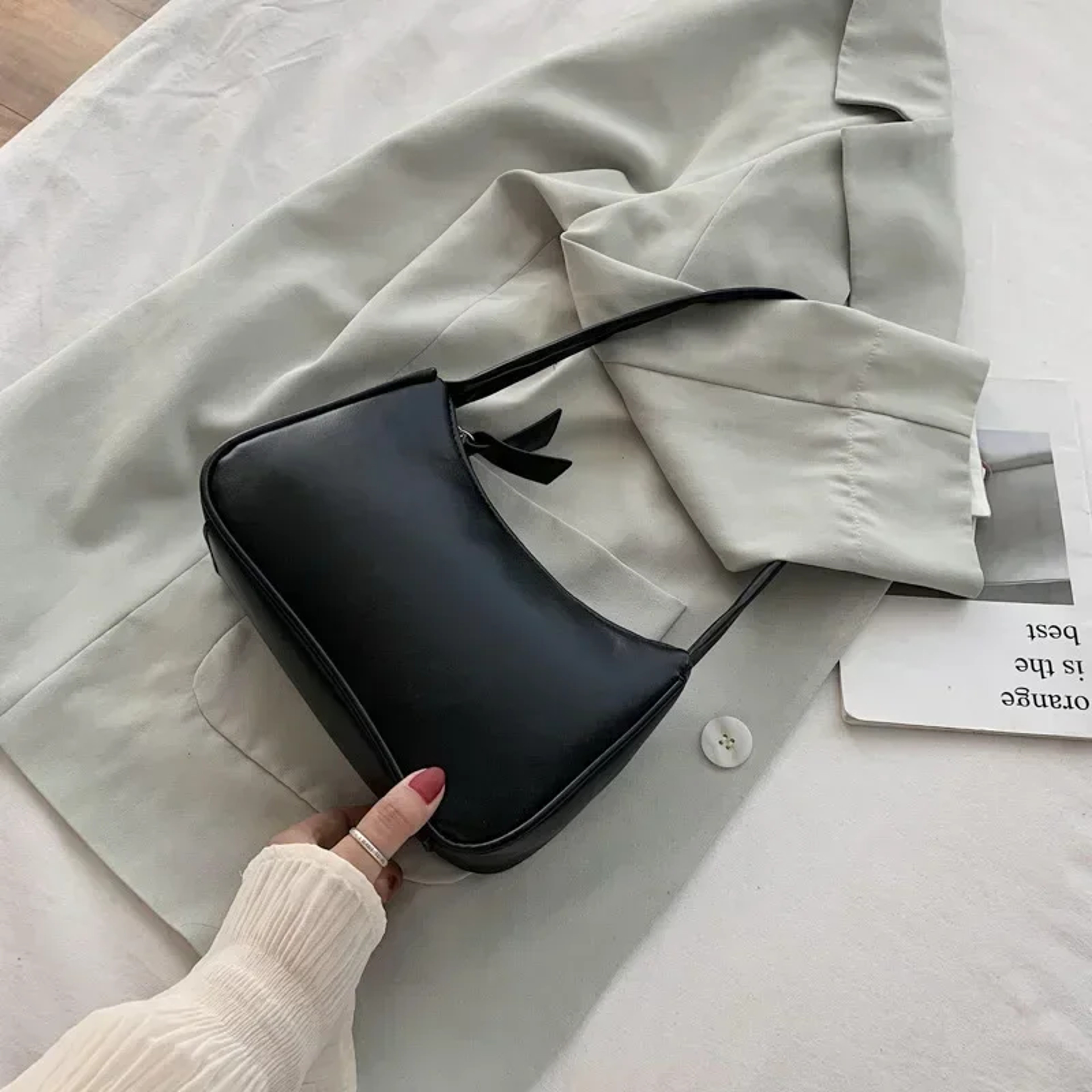 Retro Soft PU Leather Underarm Shoulder Bag for Women – view 8