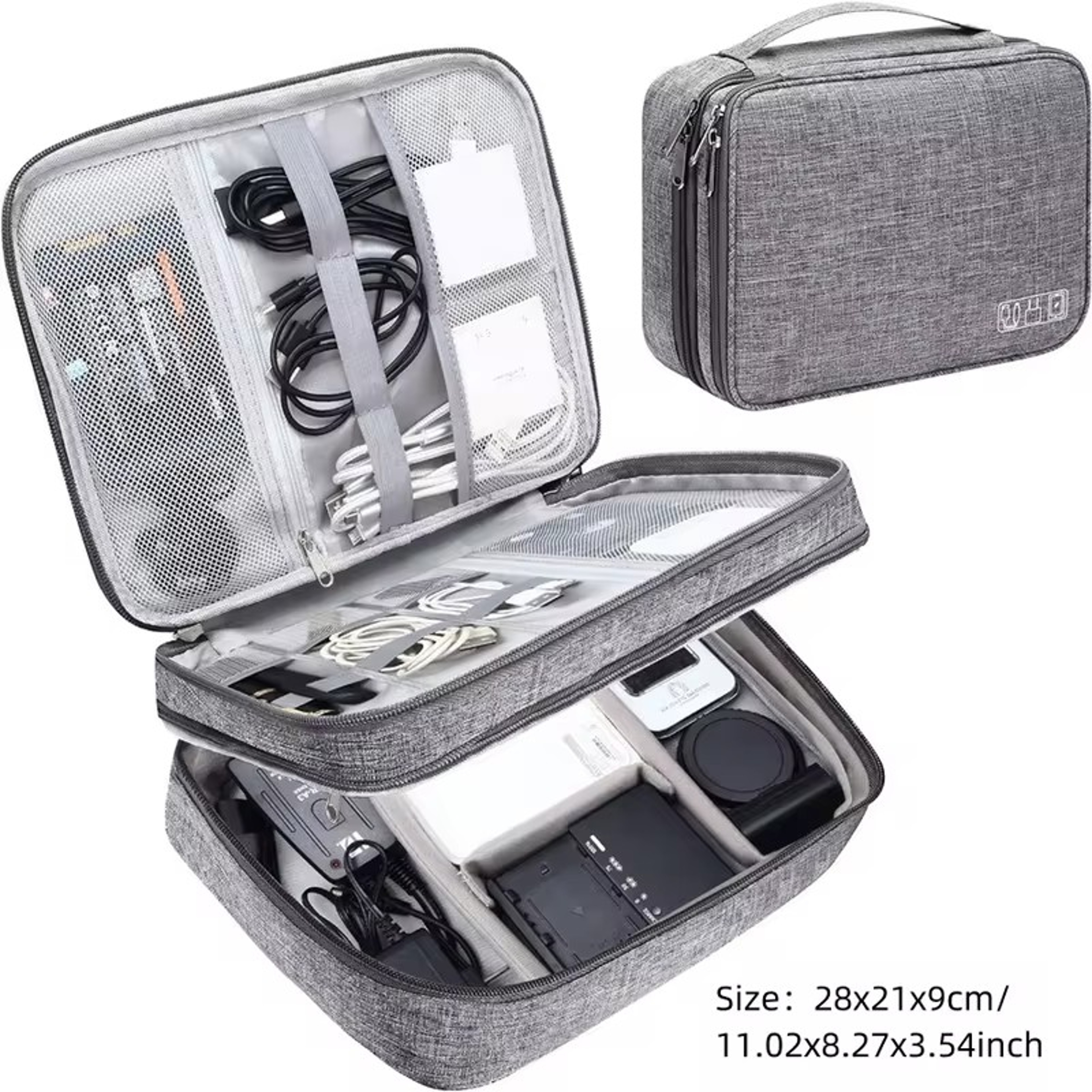 Waterproof Travel Cable Organizer Bag For Chargers USB Cords And Tech Accessories 7