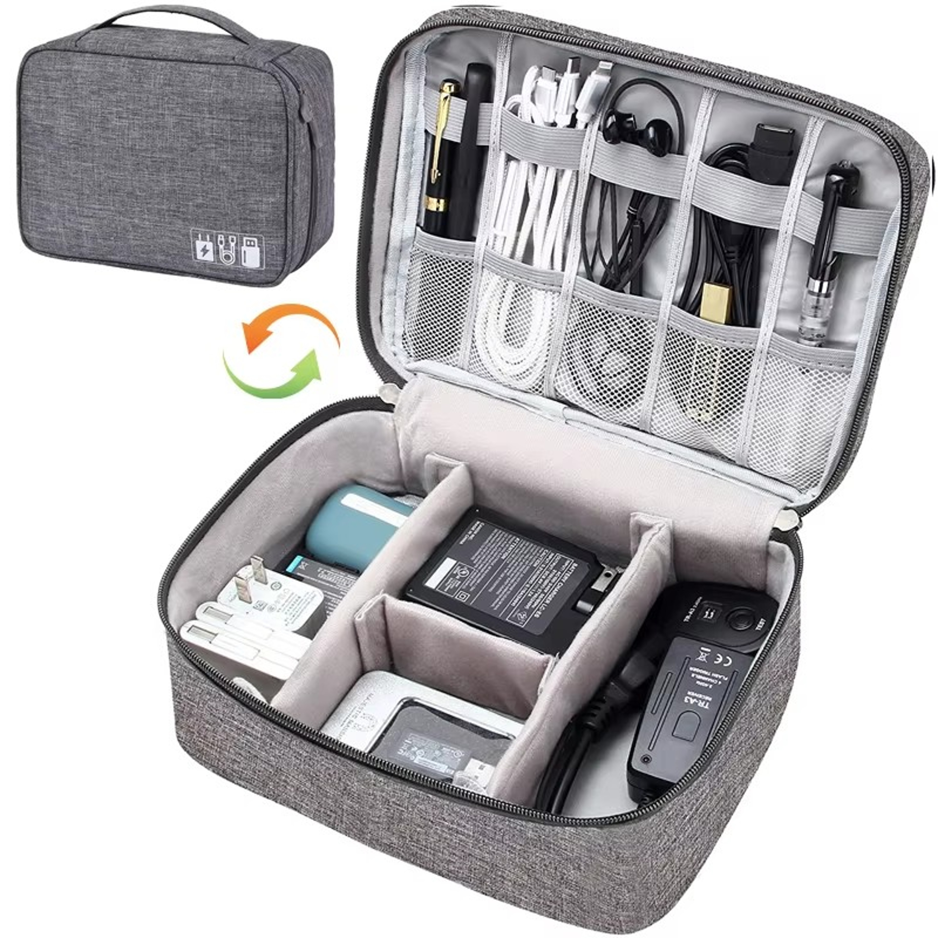 Waterproof Travel Cable Organizer Bag For Chargers USB Cords And Tech Accessories 11