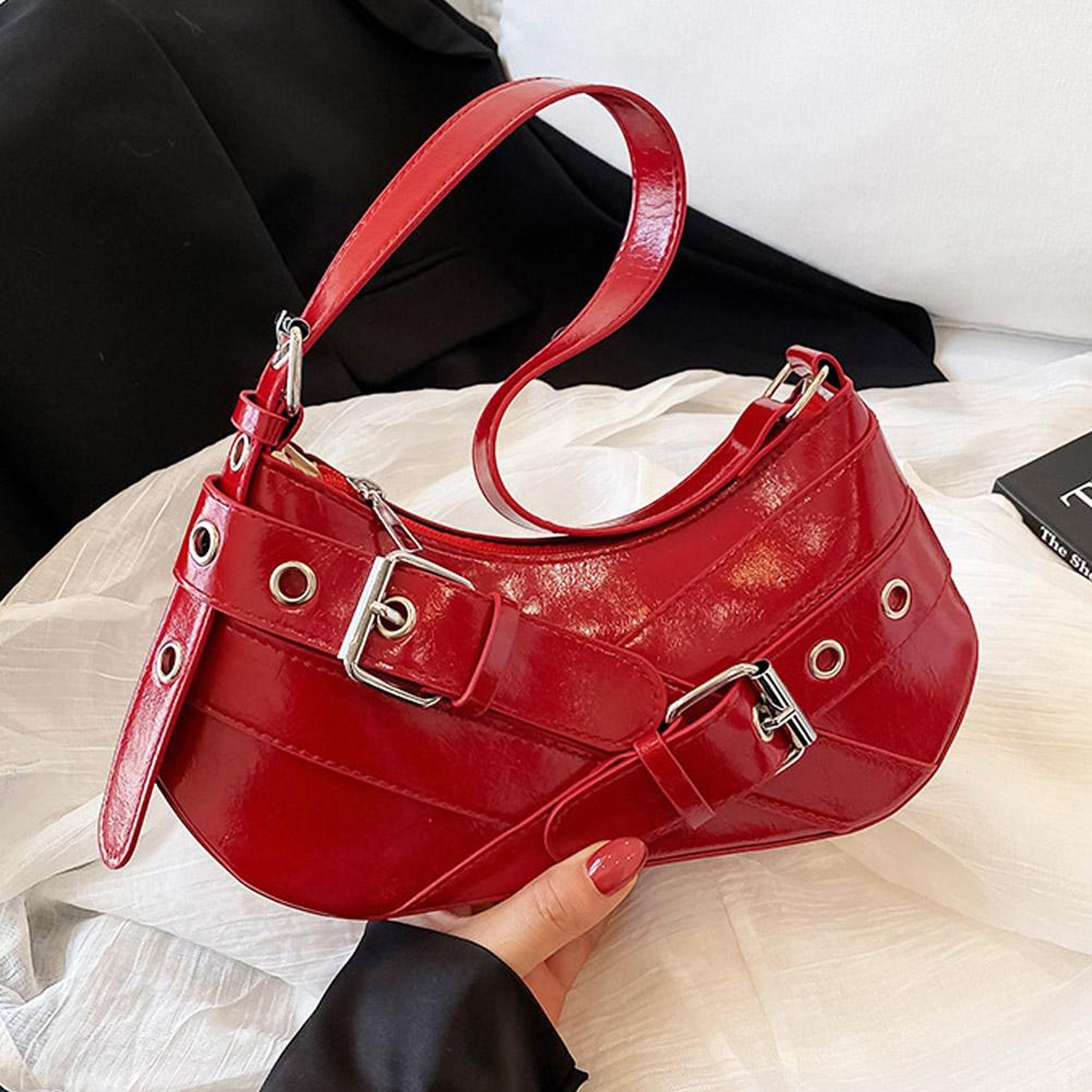 Y2K Shoulder Bag Vintage Punk Crossbody Underarm Purse For Women 2