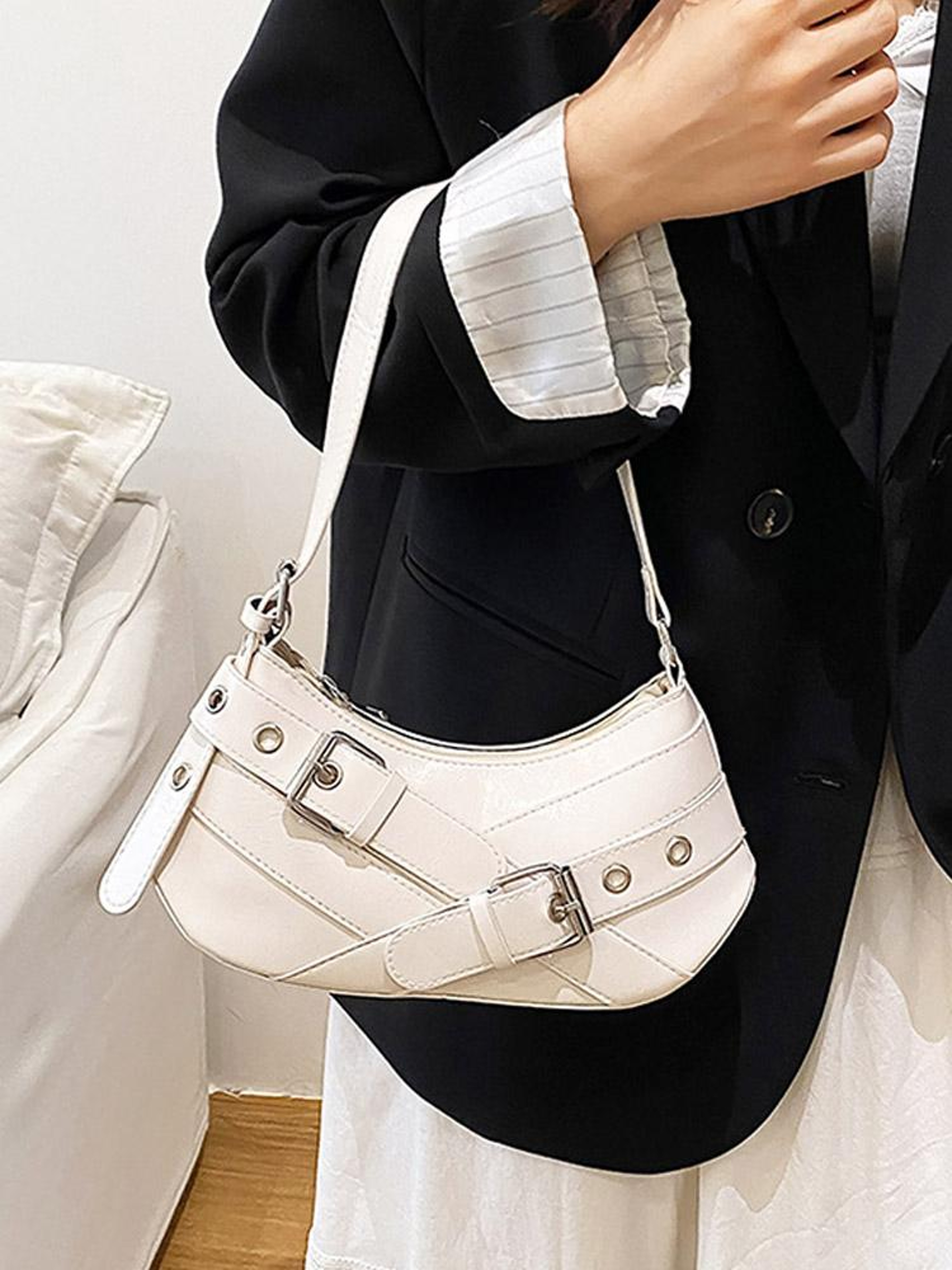 Y2K Shoulder Bag Vintage Punk Crossbody Underarm Purse For Women 4