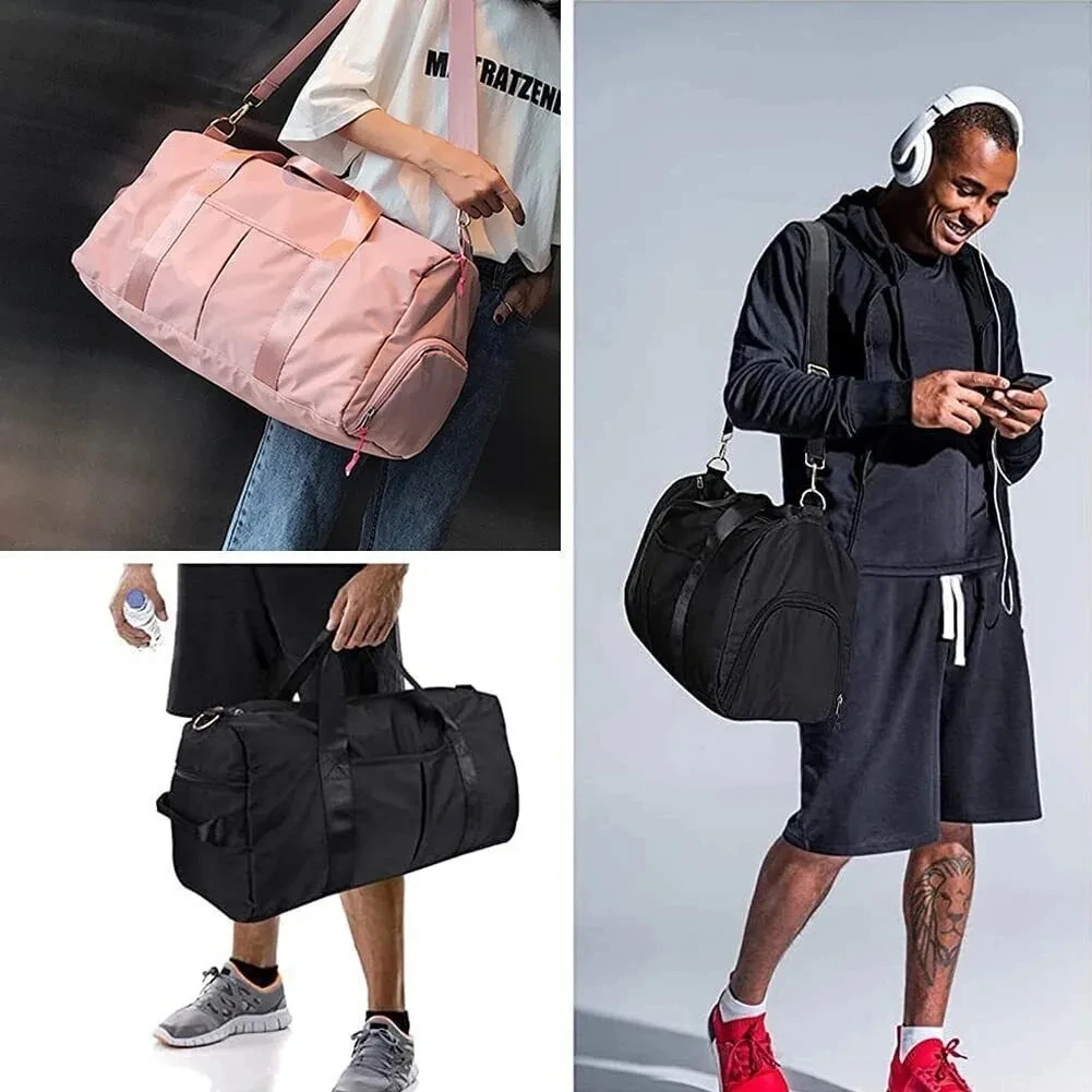 All In One Travel Gym Duffel Bag With Wet Pocket And Shoe Compartment 3