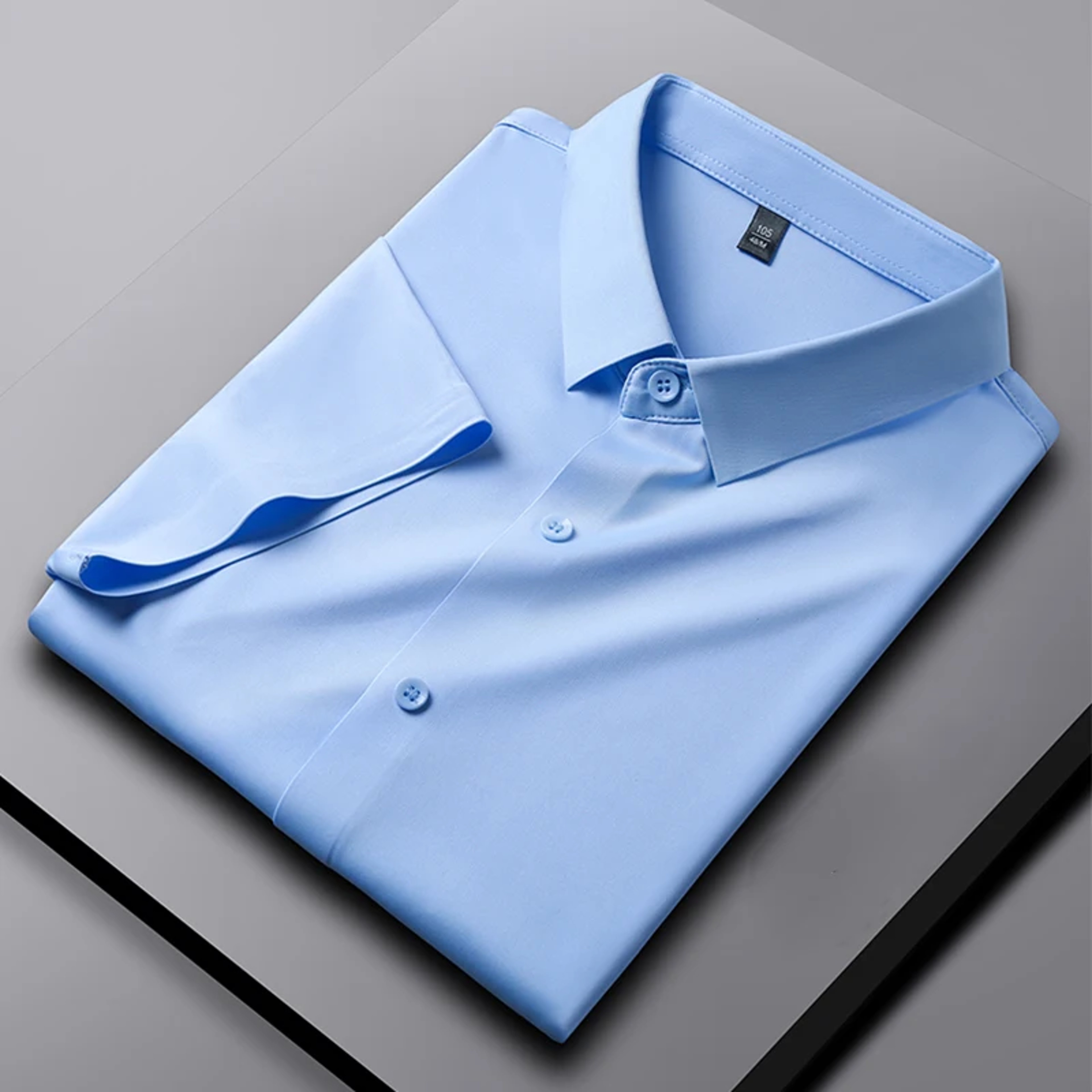 Wrinkle Resistant Mens Business Casual Short Sleeve Shirt 1