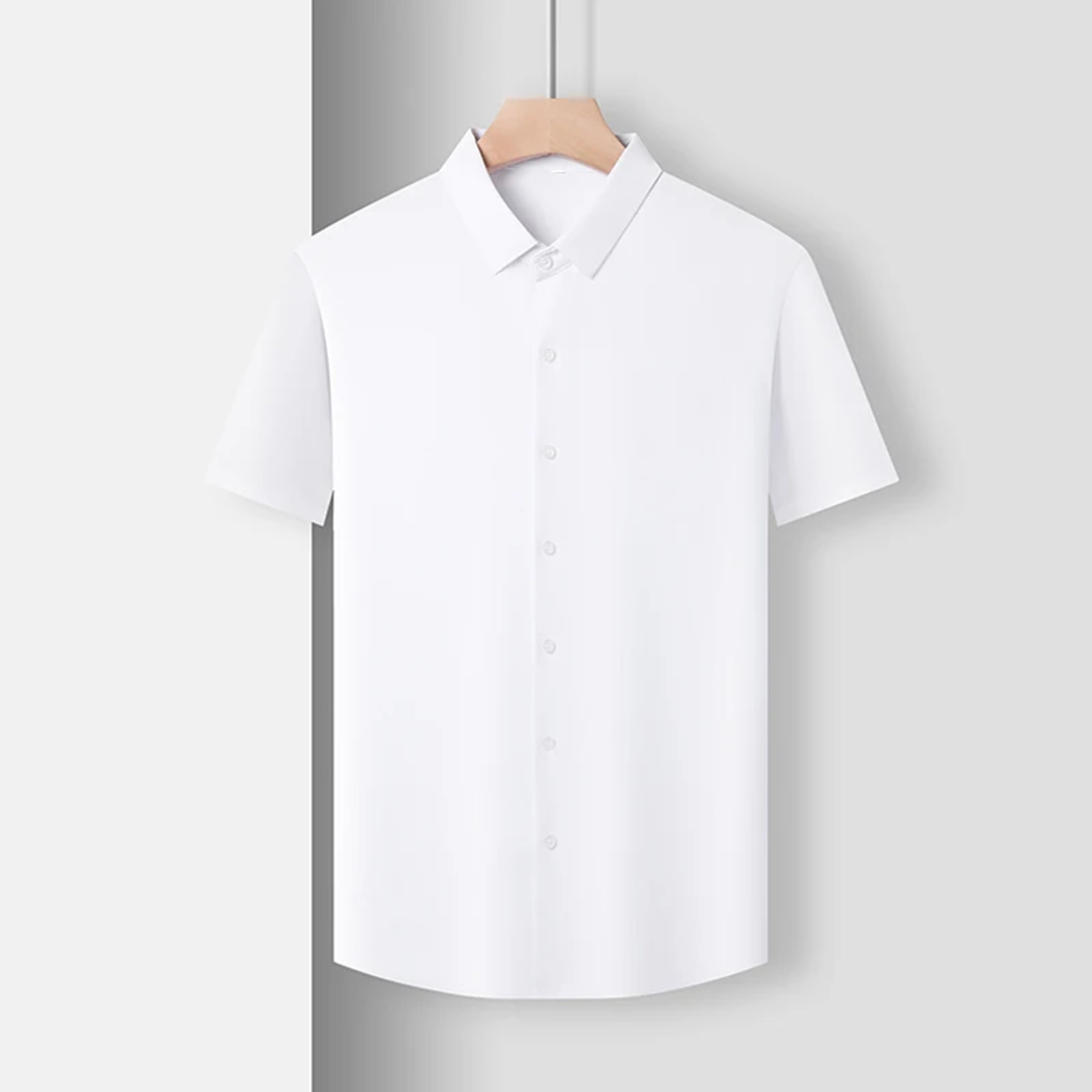 Wrinkle Resistant Mens Business Casual Short Sleeve Shirt 0