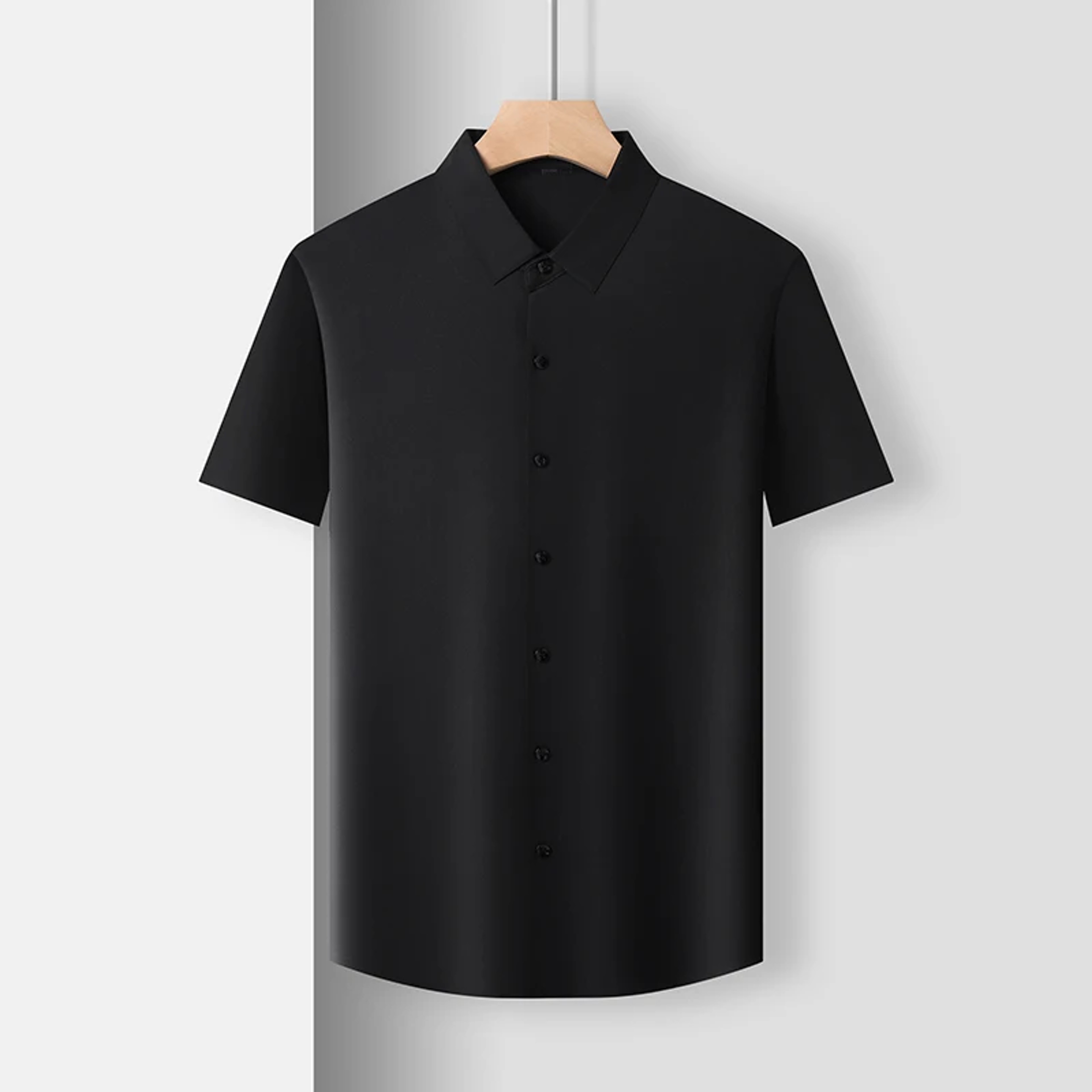 Wrinkle Resistant Mens Business Casual Short Sleeve Shirt 12