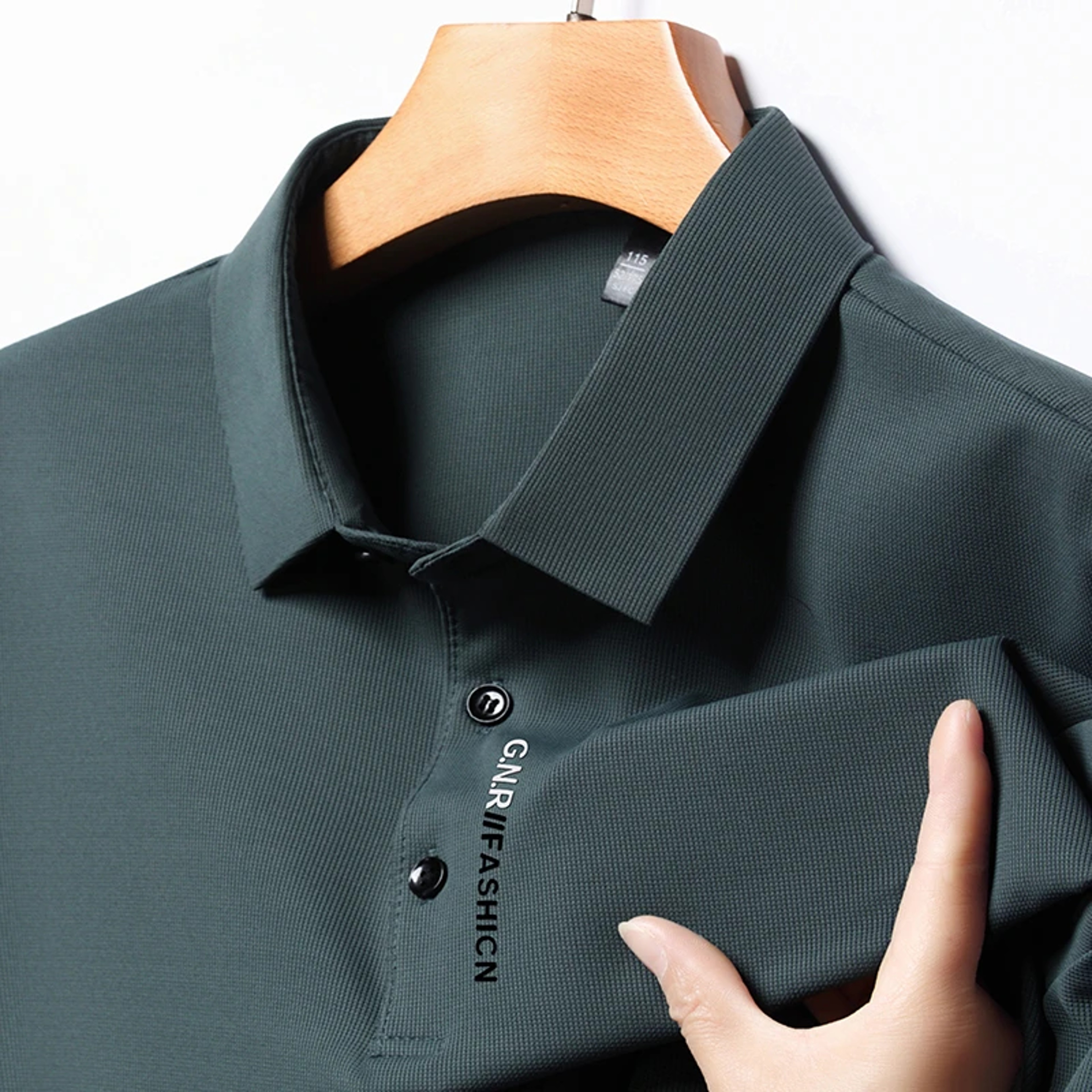 Mens Letter Print Polo Shirt Casual Business Short Sleeve Top 1