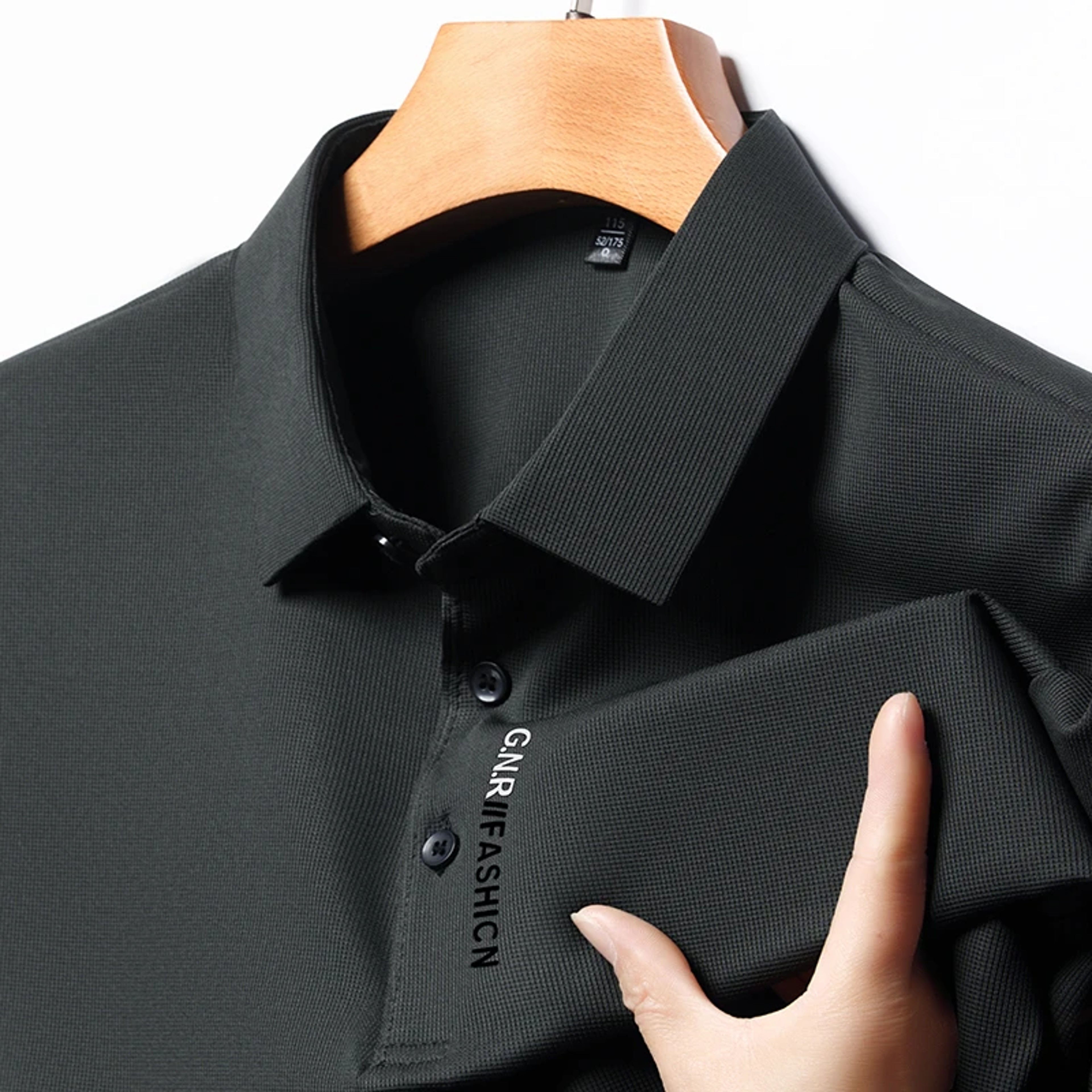 Mens Letter Print Polo Shirt Casual Business Short Sleeve Top 4
