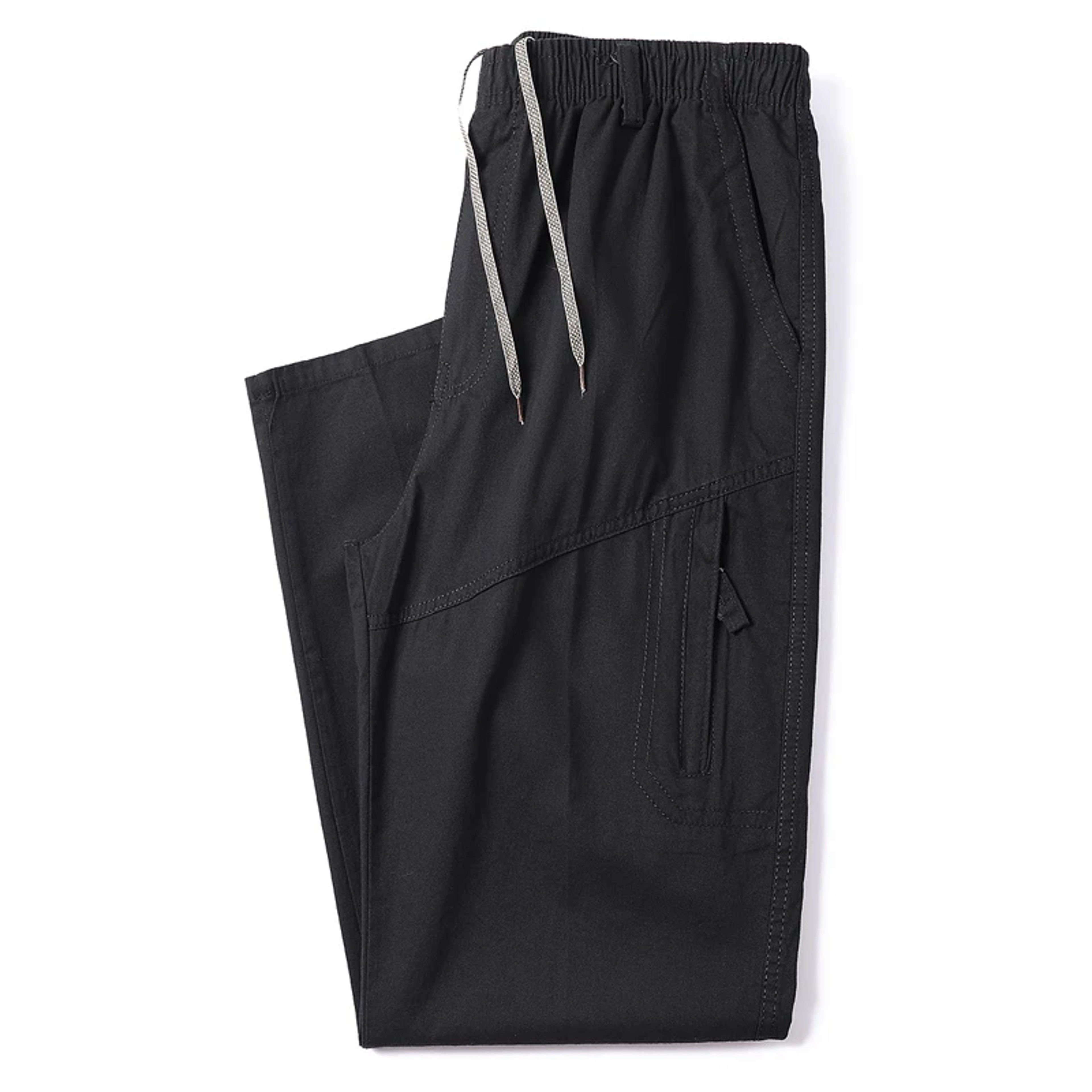 Mens Cotton Work Pants Comfortable Casual Workwear Trousers 4