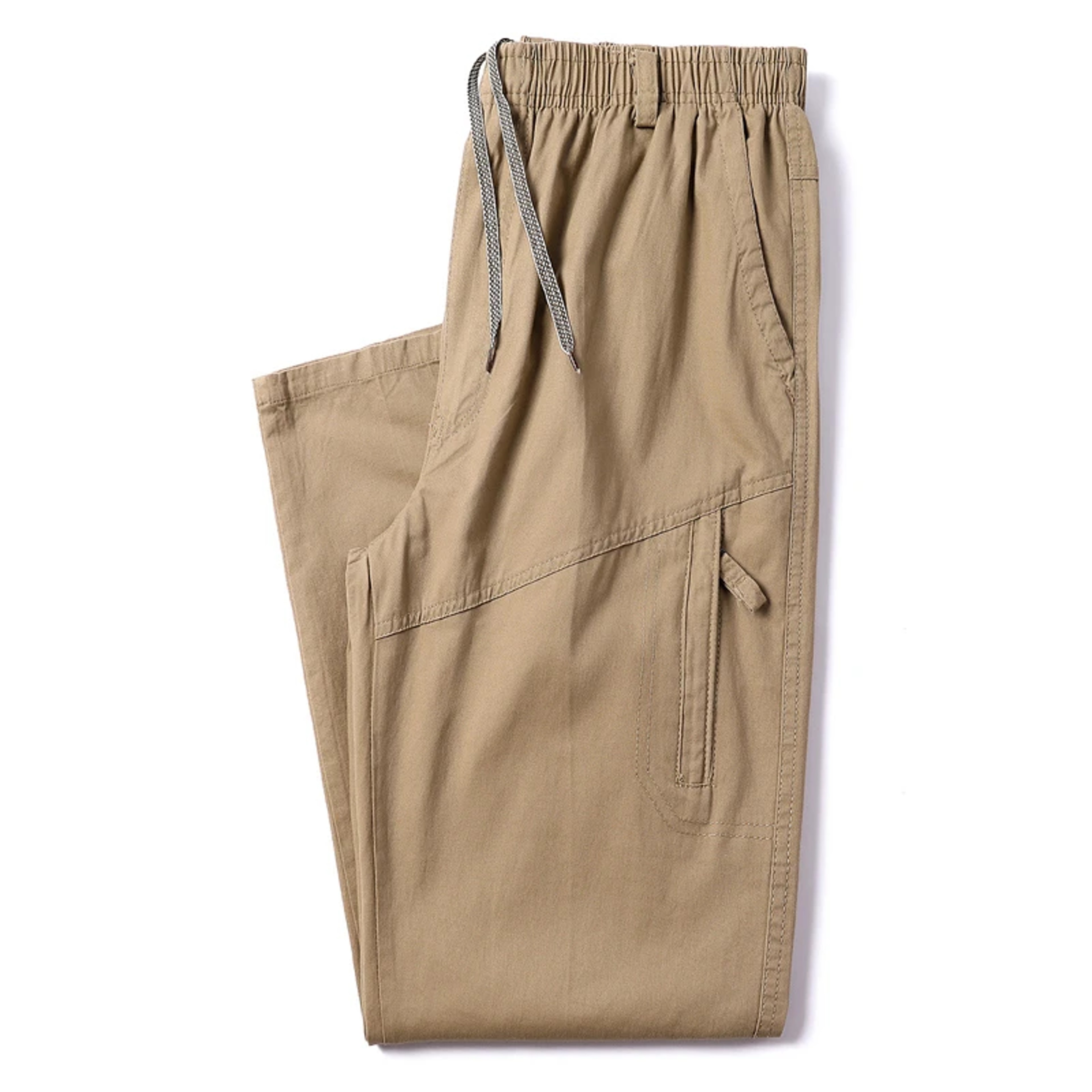 Mens Cotton Work Pants Comfortable Casual Workwear Trousers 7