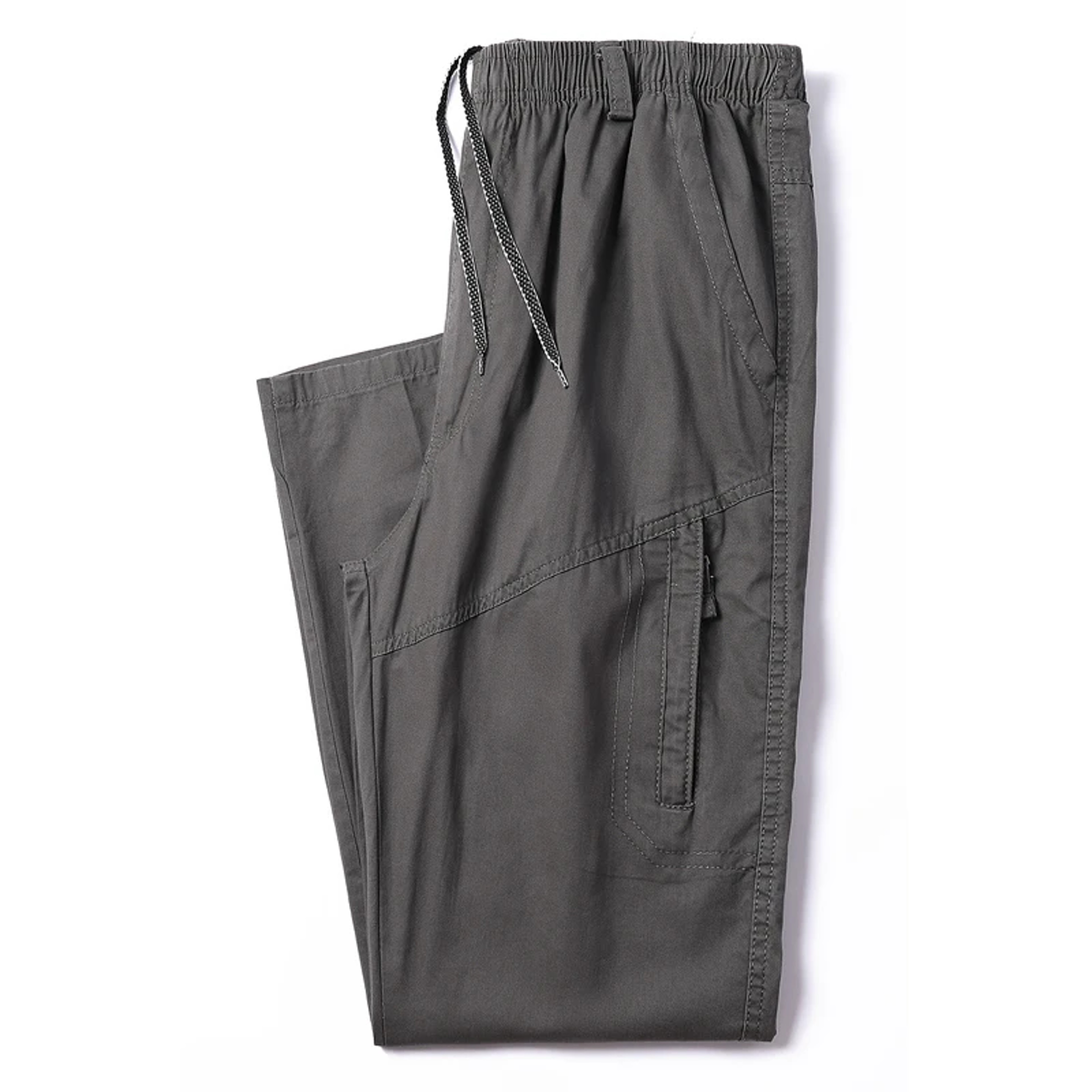 Mens Cotton Work Pants Comfortable Casual Workwear Trousers 9
