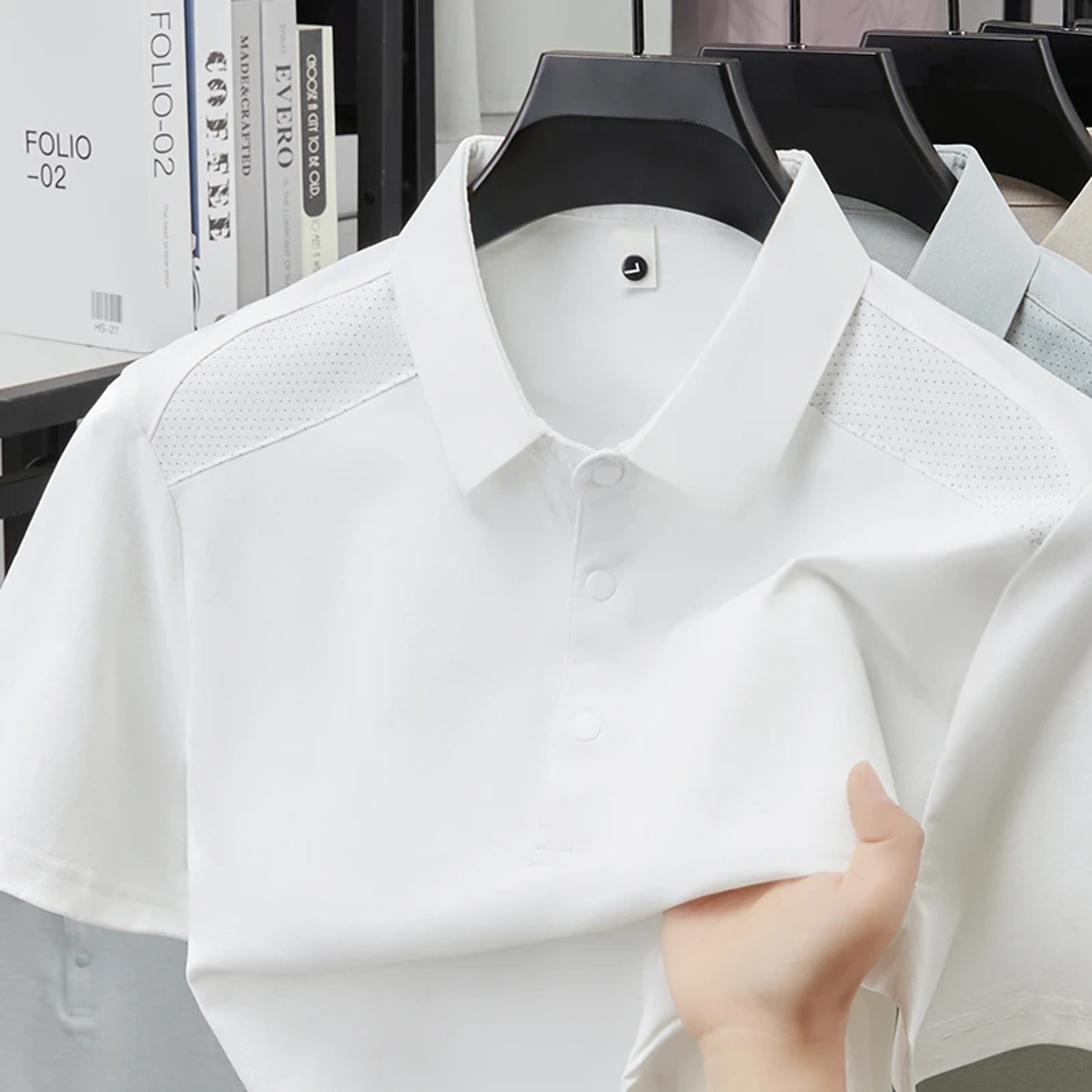 Men's Breathable Wrinkle Resistant Polo Shirt for Business Casual Wear – view 1