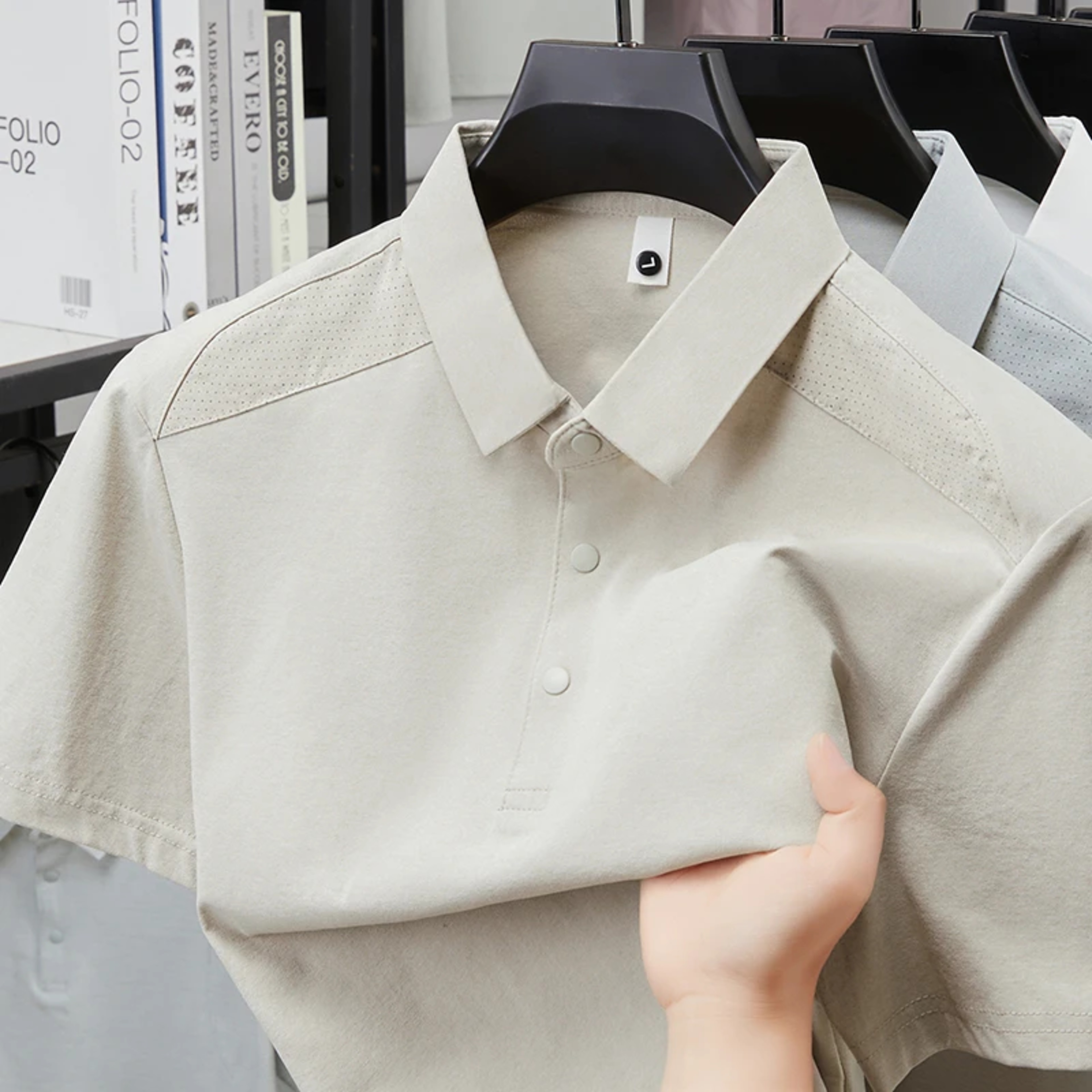 Men's Breathable Wrinkle Resistant Polo Shirt for Business Casual Wear – view 2