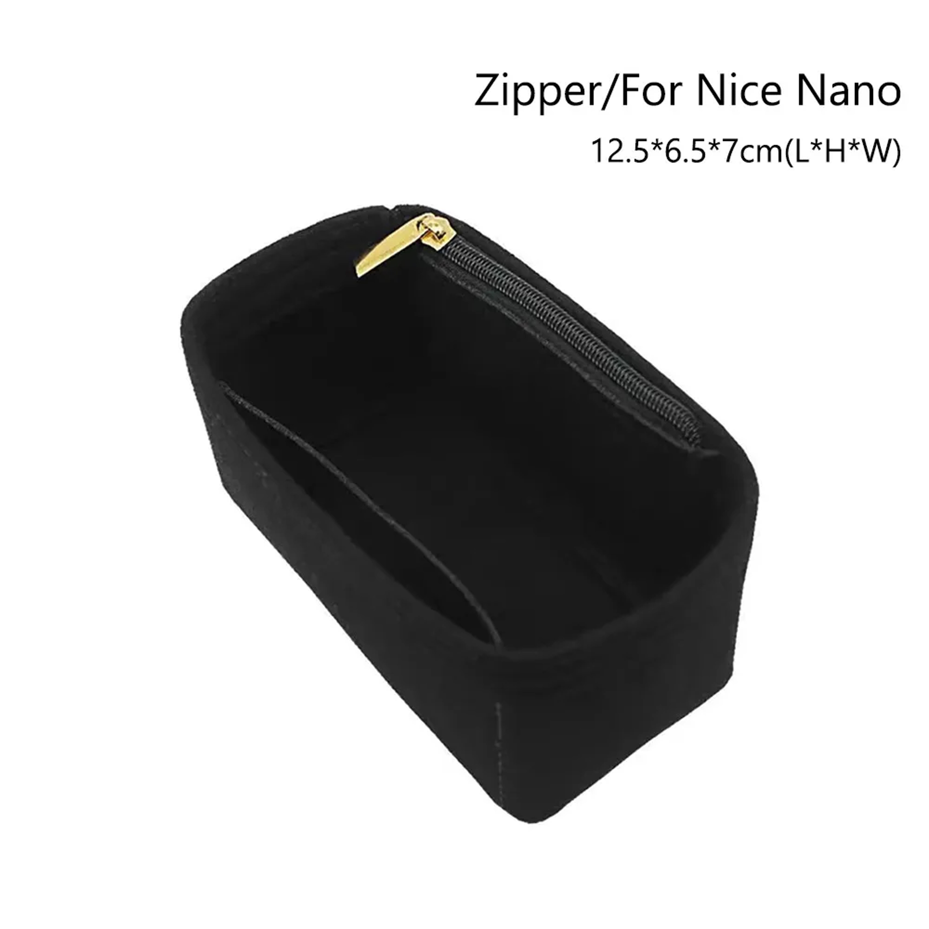 Felt Purse Organizer Insert with Zipper for Nice Nano Mini BB – view 23