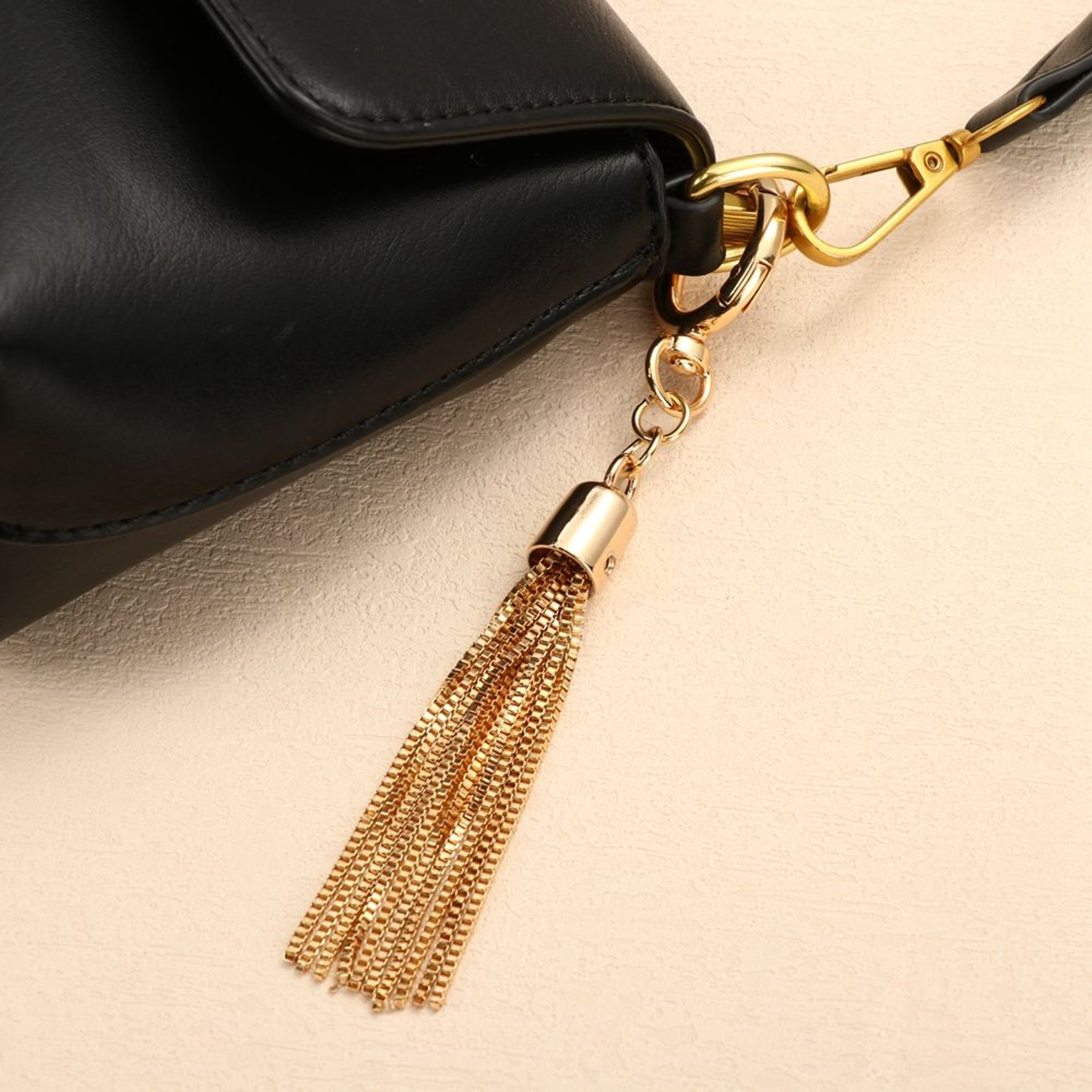 Metal Tassel Bag Charm Keychain for Handbags and Purses – view 3