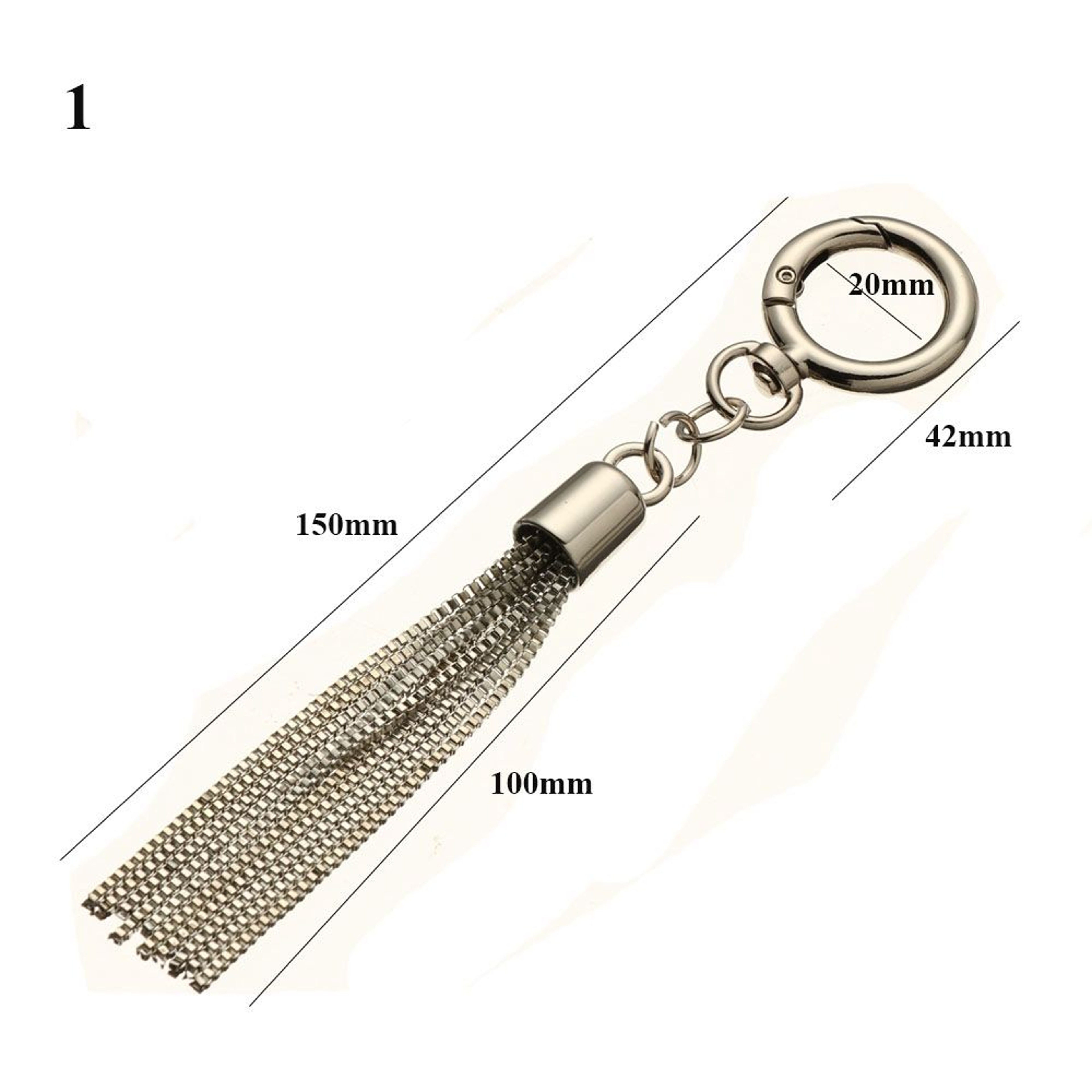 Metal Tassel Bag Charm Keychain for Handbags and Purses – view 8