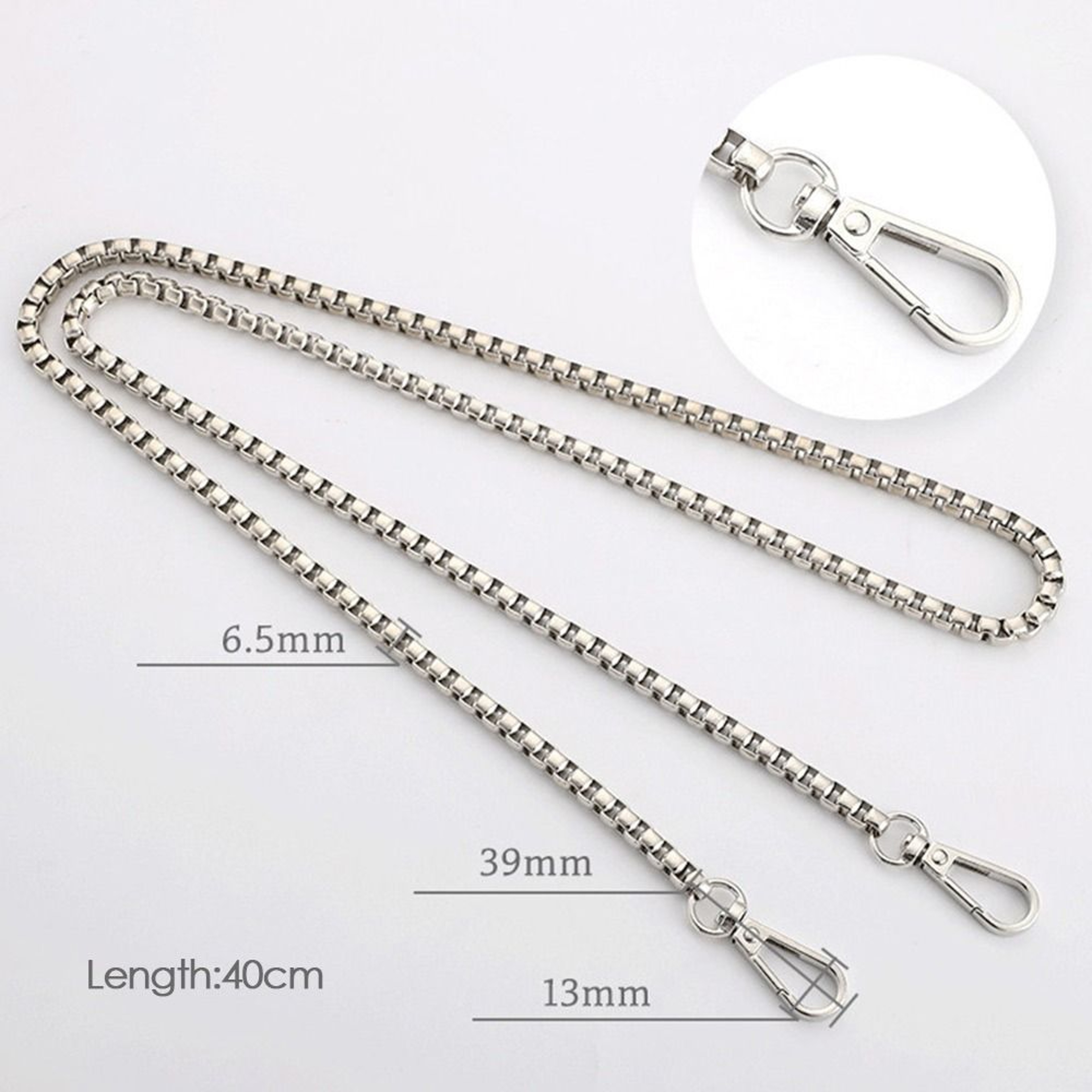 Elegant Metal Purse Chain Strap Replacement for Handbags and Shoulder Bags – view 4