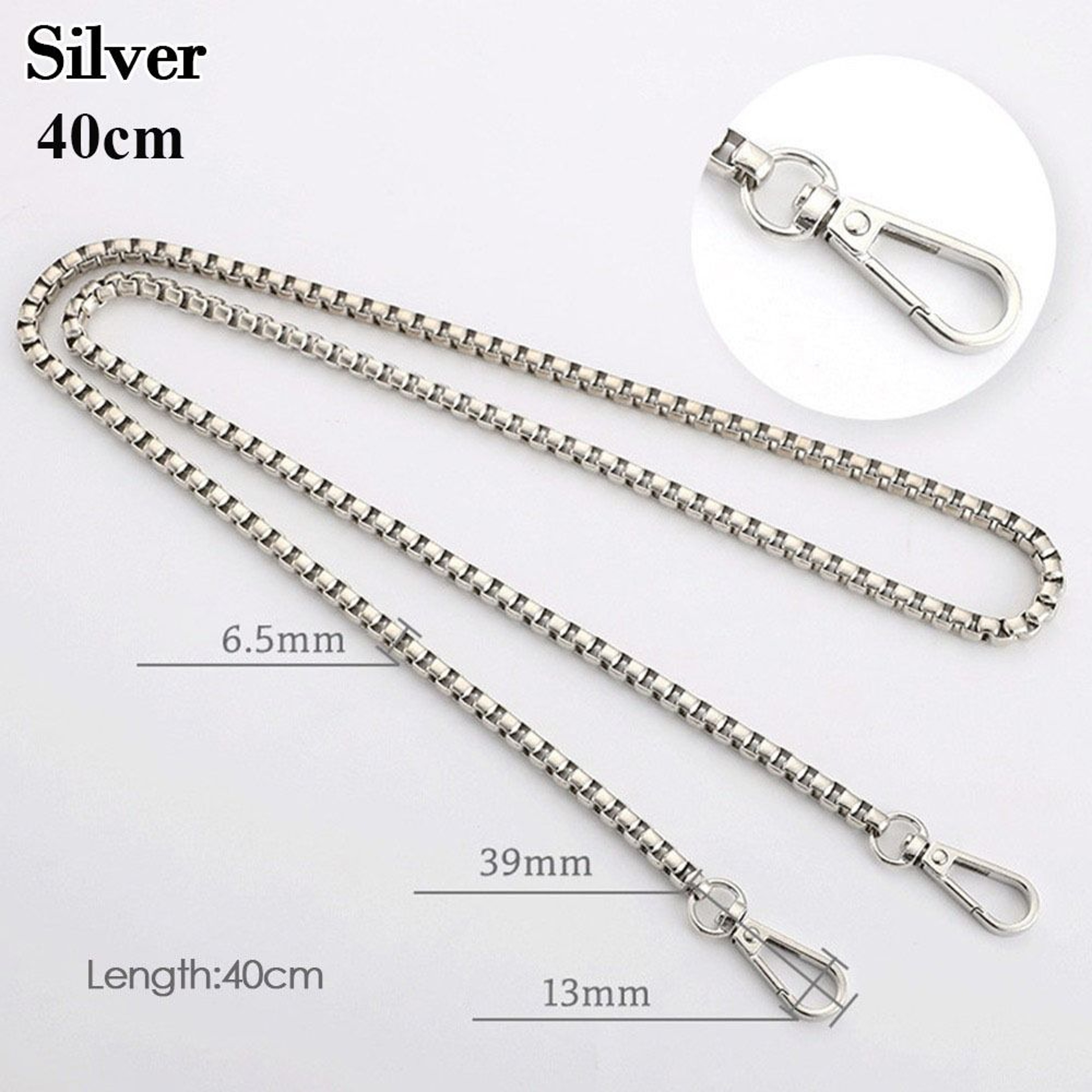 Elegant Metal Purse Chain Strap Replacement for Handbags and Shoulder Bags – view 11