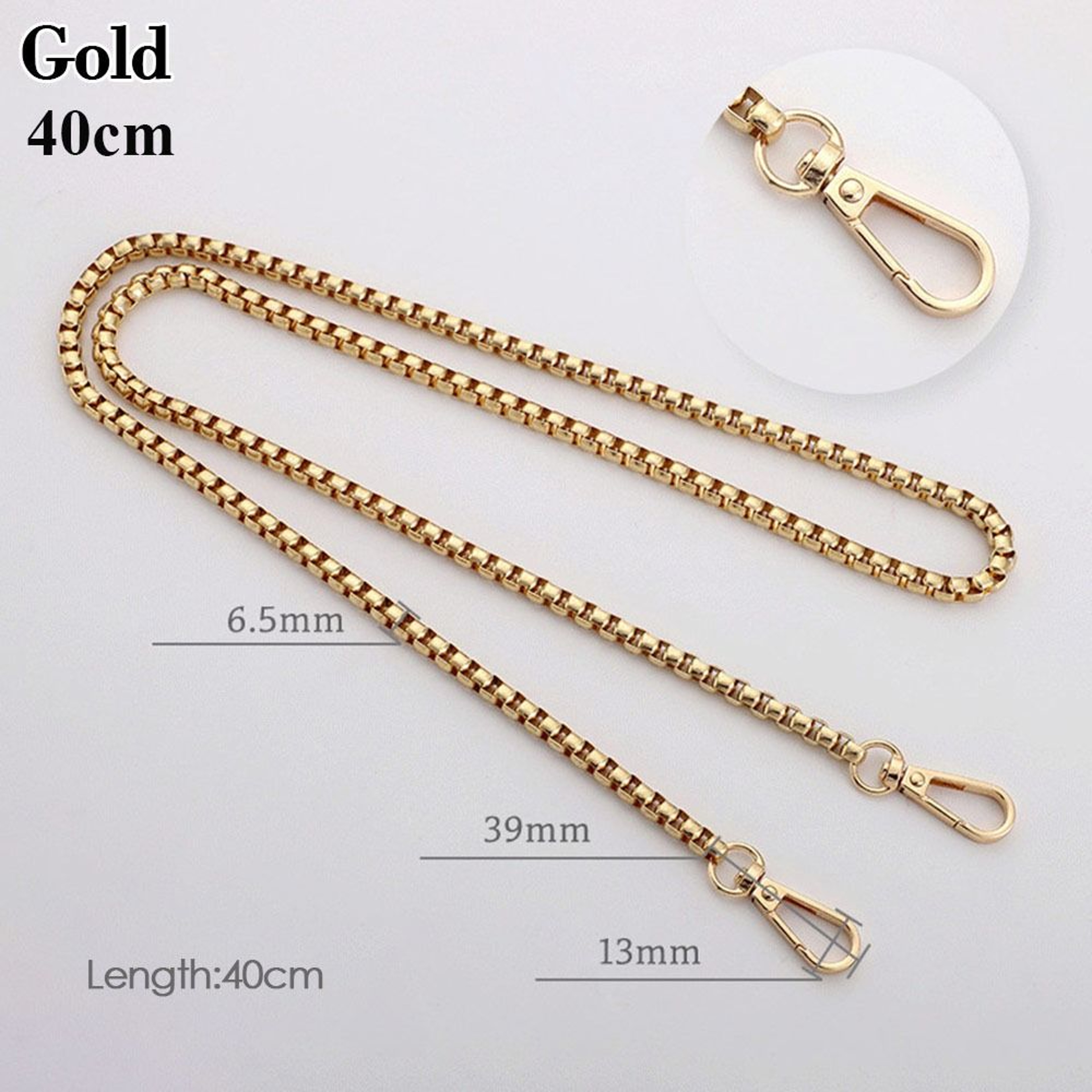 Elegant Metal Purse Chain Strap Replacement for Handbags and Shoulder Bags – view 12
