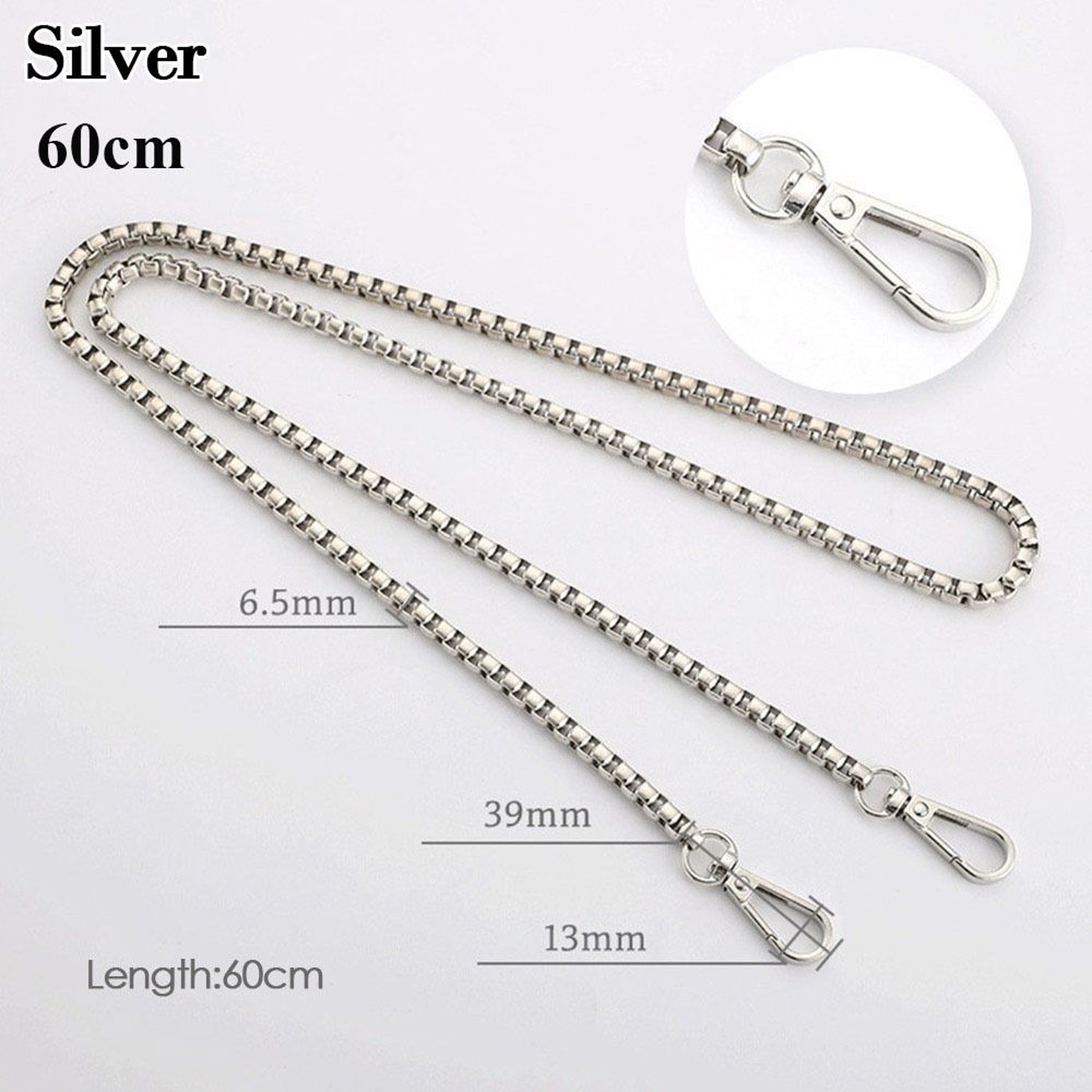 Elegant Metal Purse Chain Strap Replacement for Handbags and Shoulder Bags – view 14