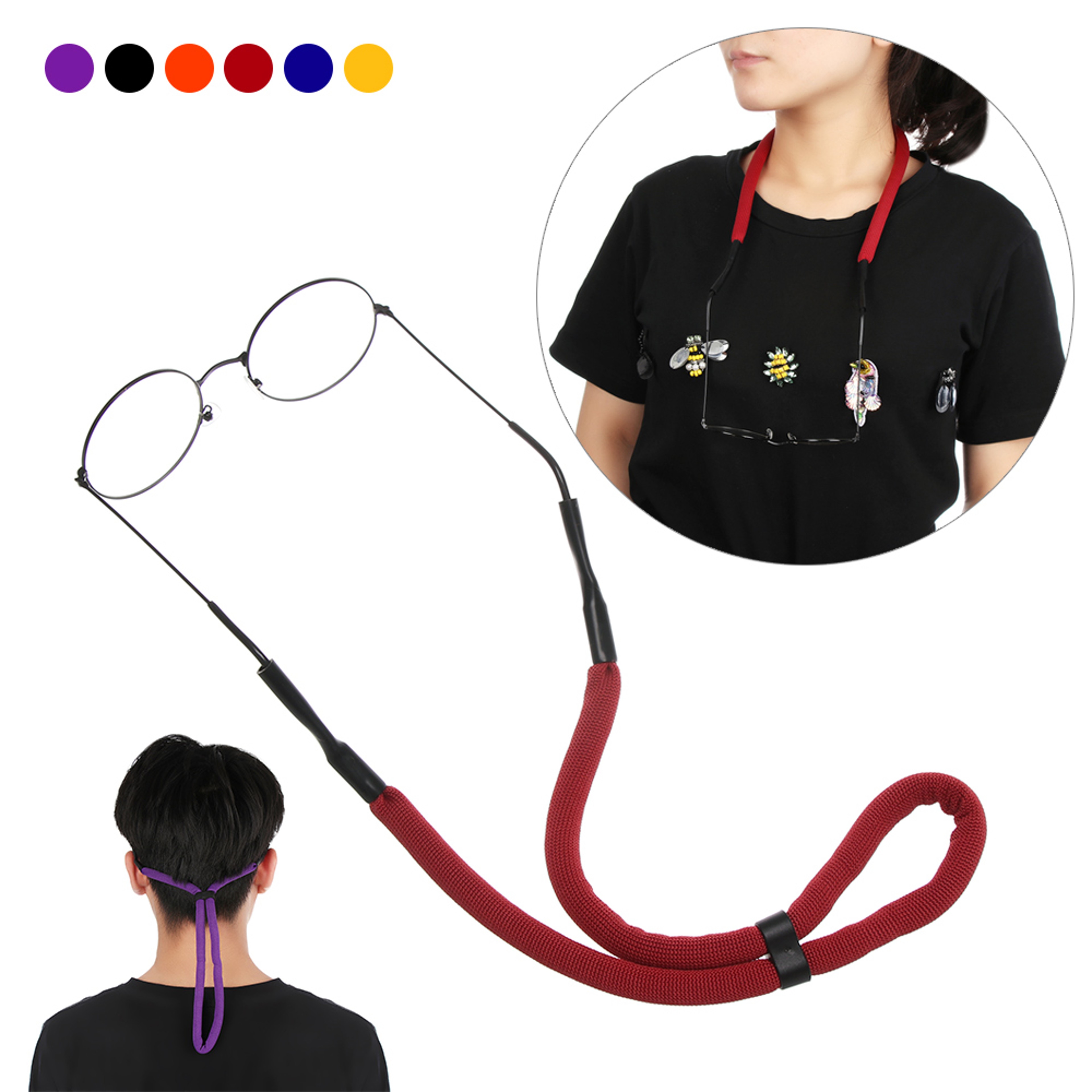 Floating Eyeglass Lanyard Adjustable Sunglasses Strap for Water Sports – view 2
