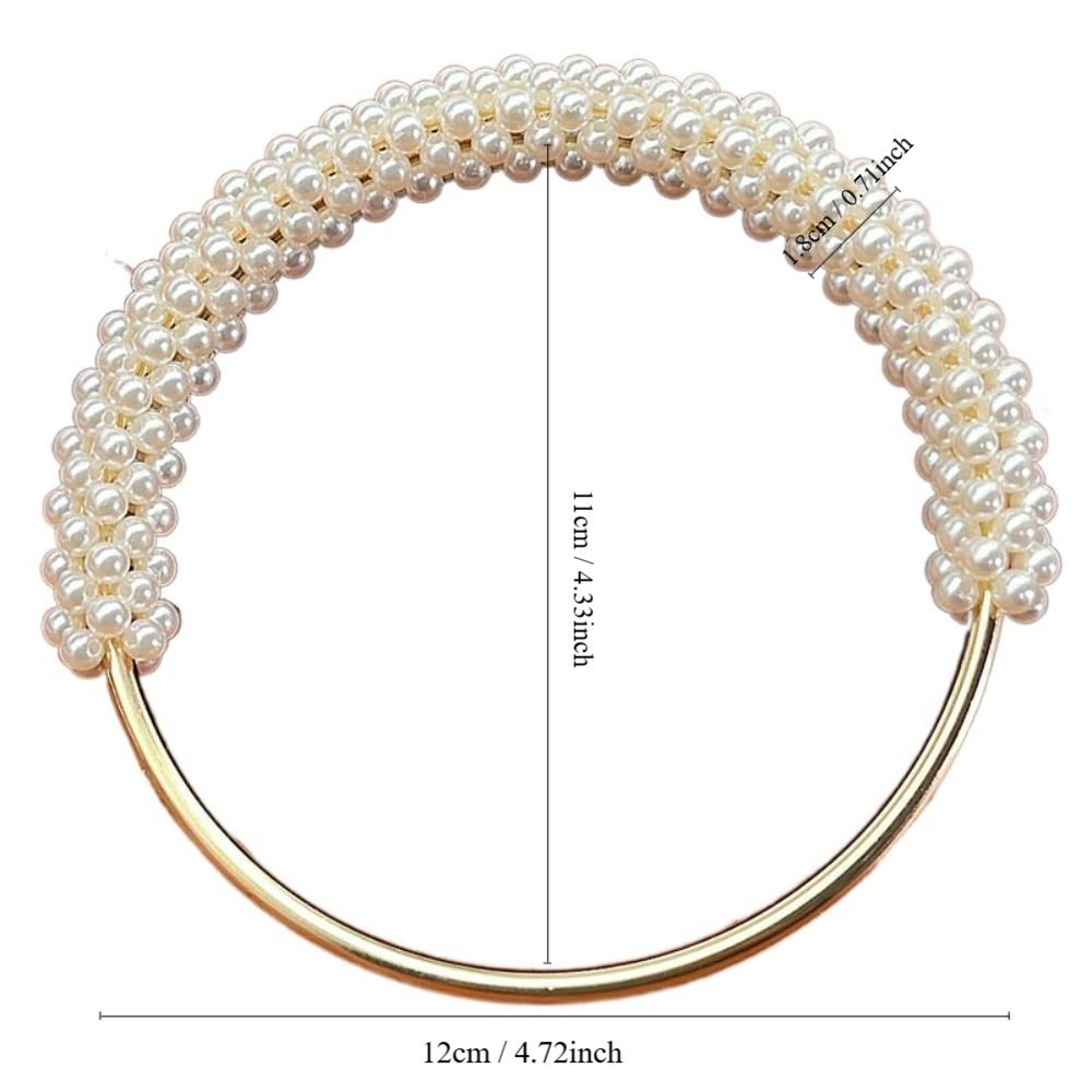 Pearl Beaded Round Bag Handle For DIY Handbags And Purses 4