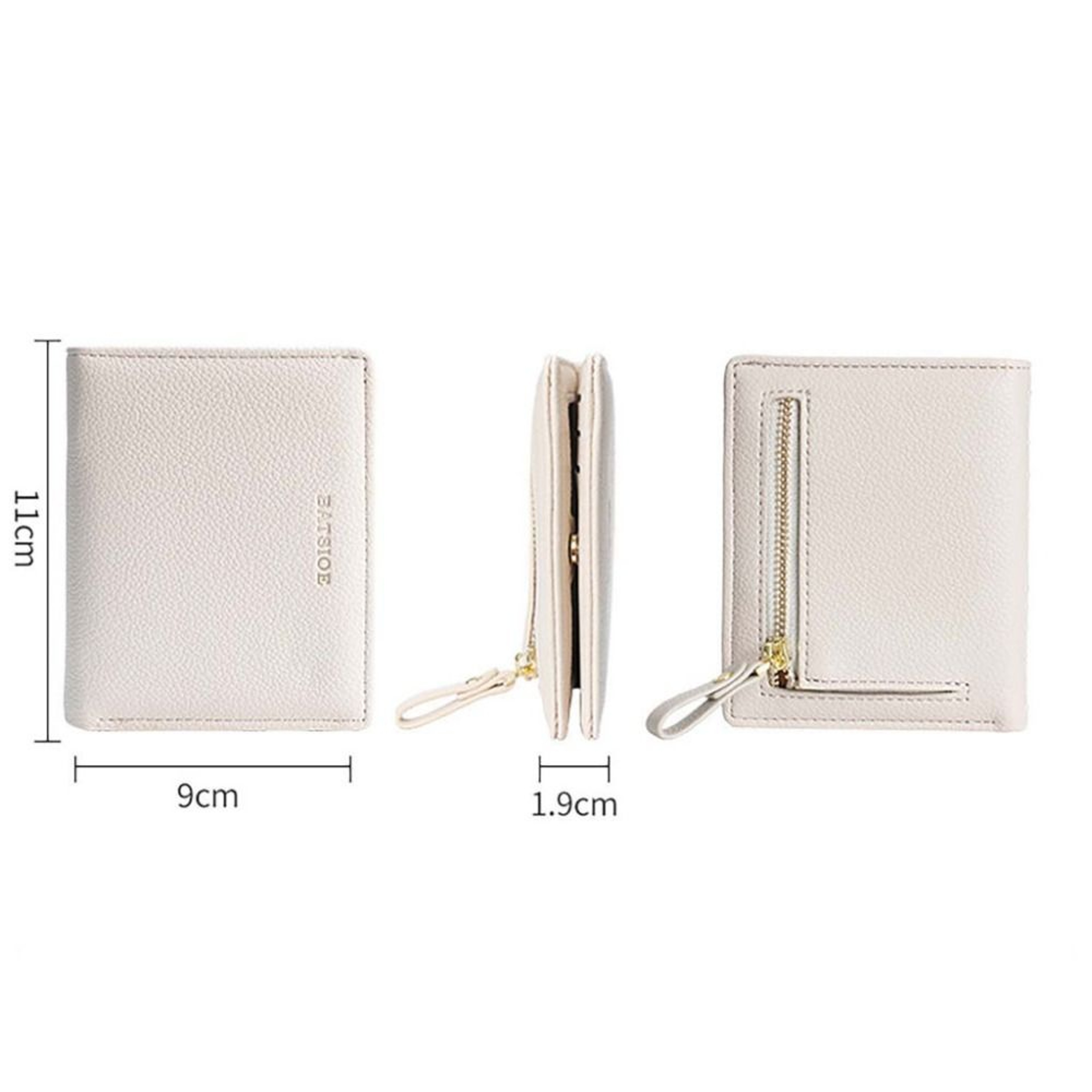 Womens PU Leather Short Wallet Compact Card Holder Coin Purse – view 6