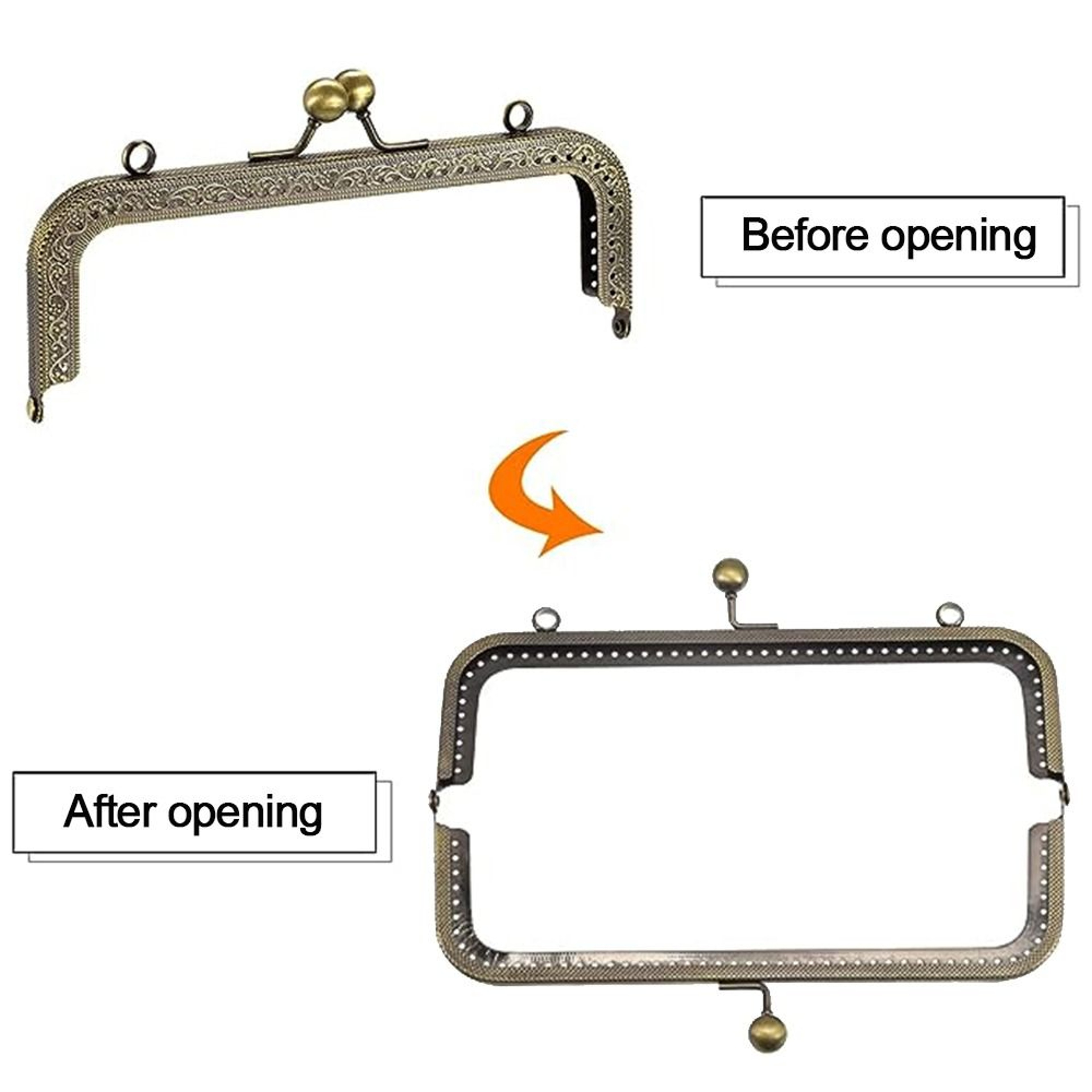 Vintage Metal Purse Frame Kiss Clasp for DIY Bag Making – view 4
