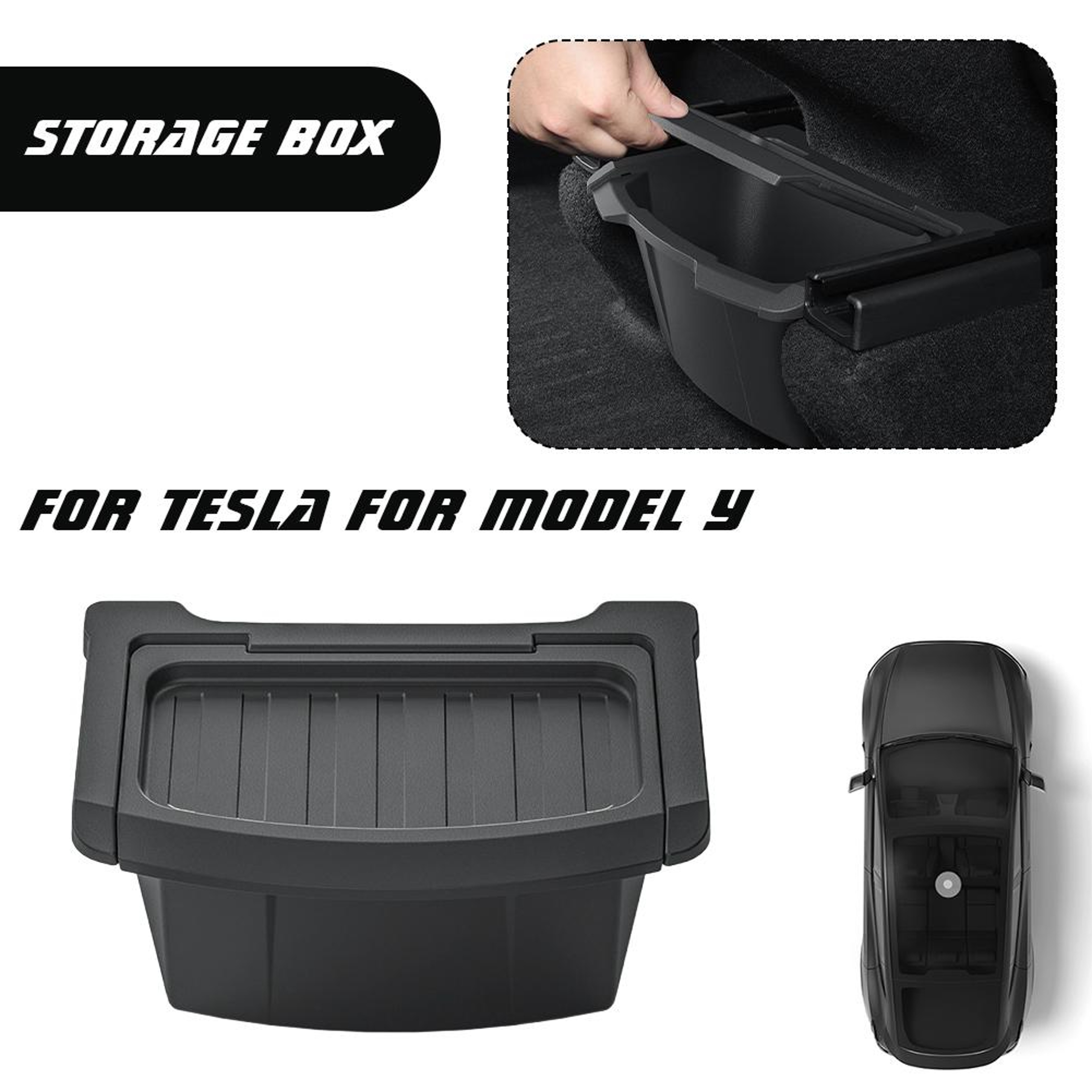 Tesla Model Y Juniper Rear Console Storage Box And Car Trash Organizer 4