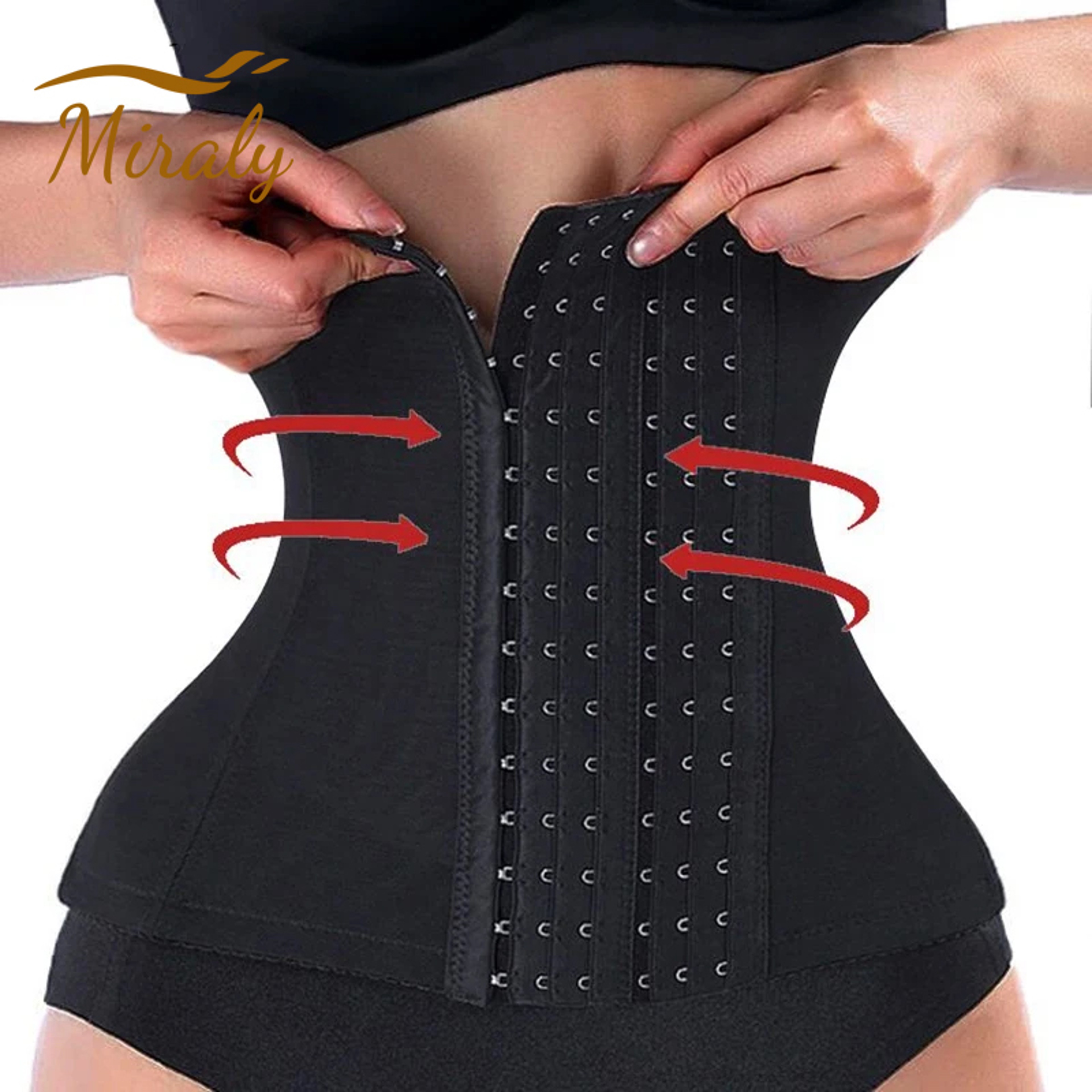 Women Latex Waist Trainer Tummy Control Corset Body Shaper 1