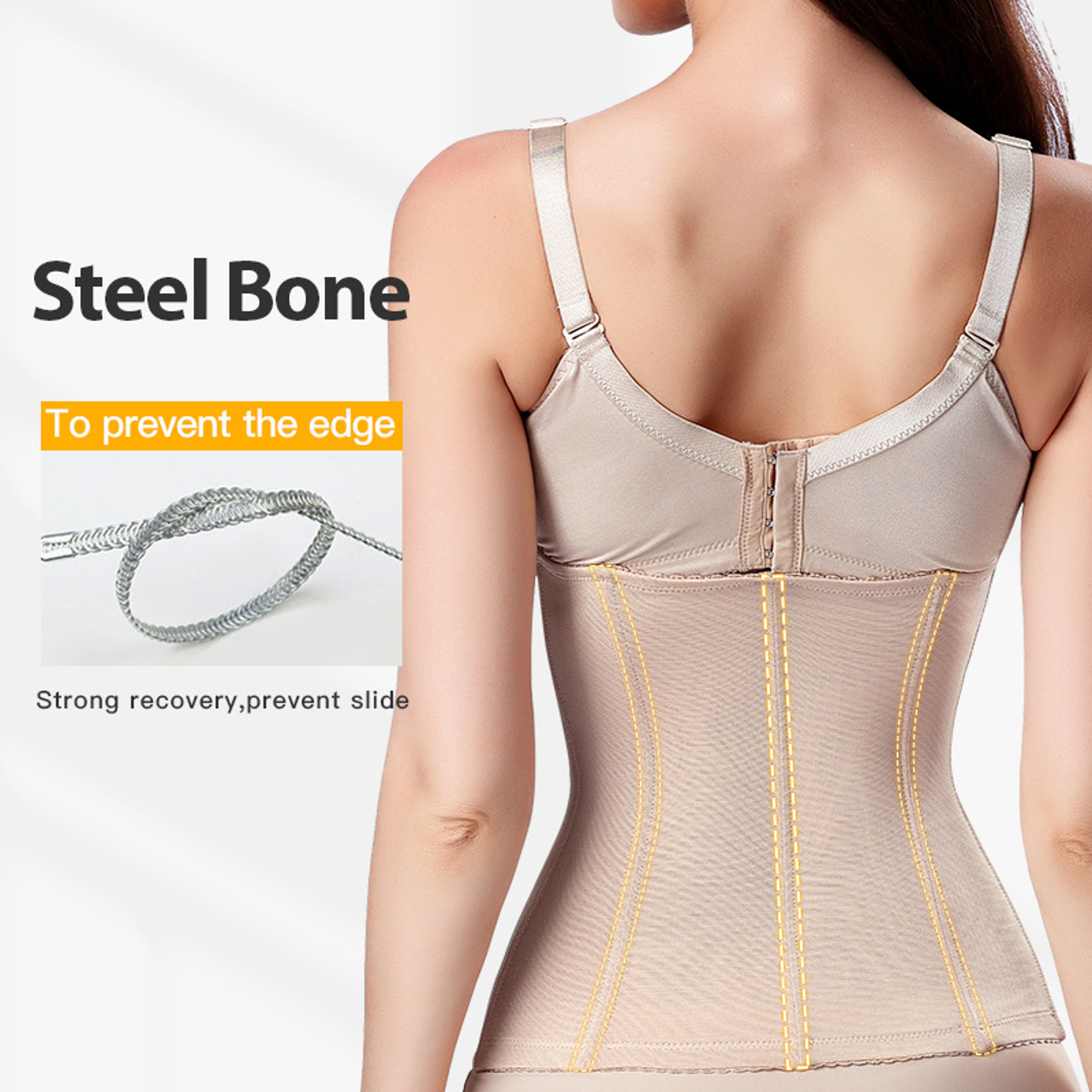 Women Latex Waist Trainer Tummy Control Corset Body Shaper 3