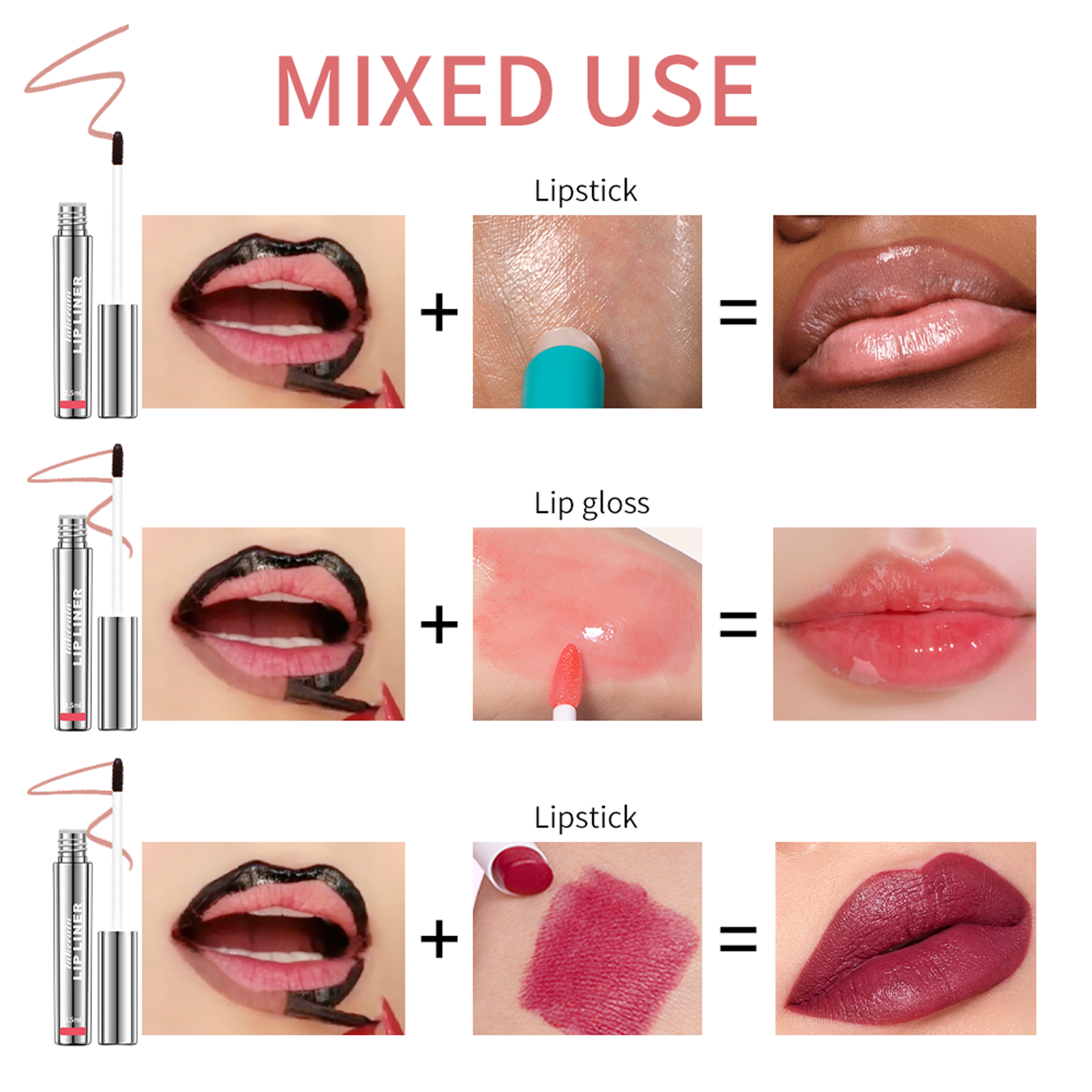 Lakerain Peel Off Lip Liner Waterproof Long Lasting Lip Stain – view 3
