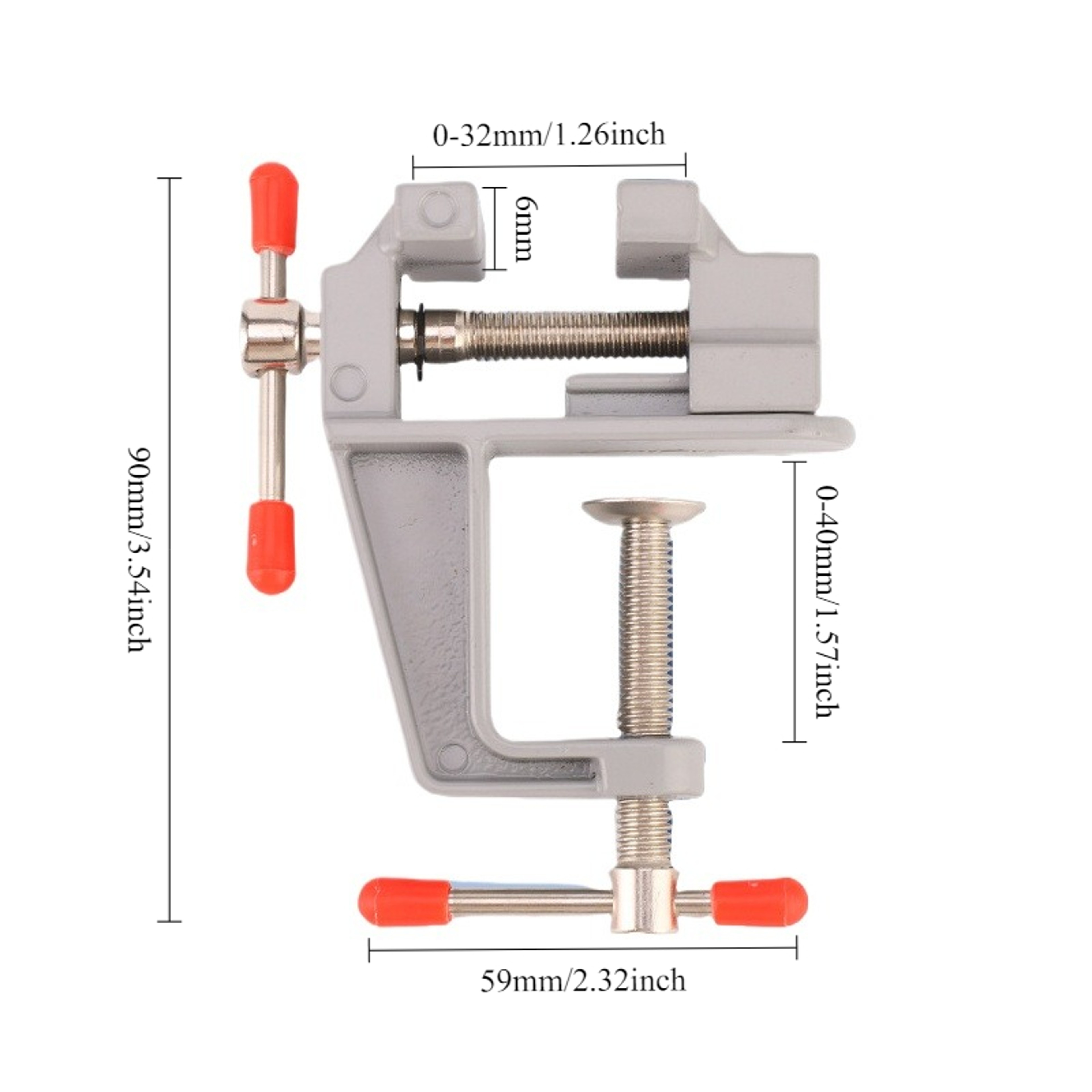 3.5 Inch Mini Bench Vise Aluminum Table Clamp for Jewelry Hobby and Precision Work – view 2