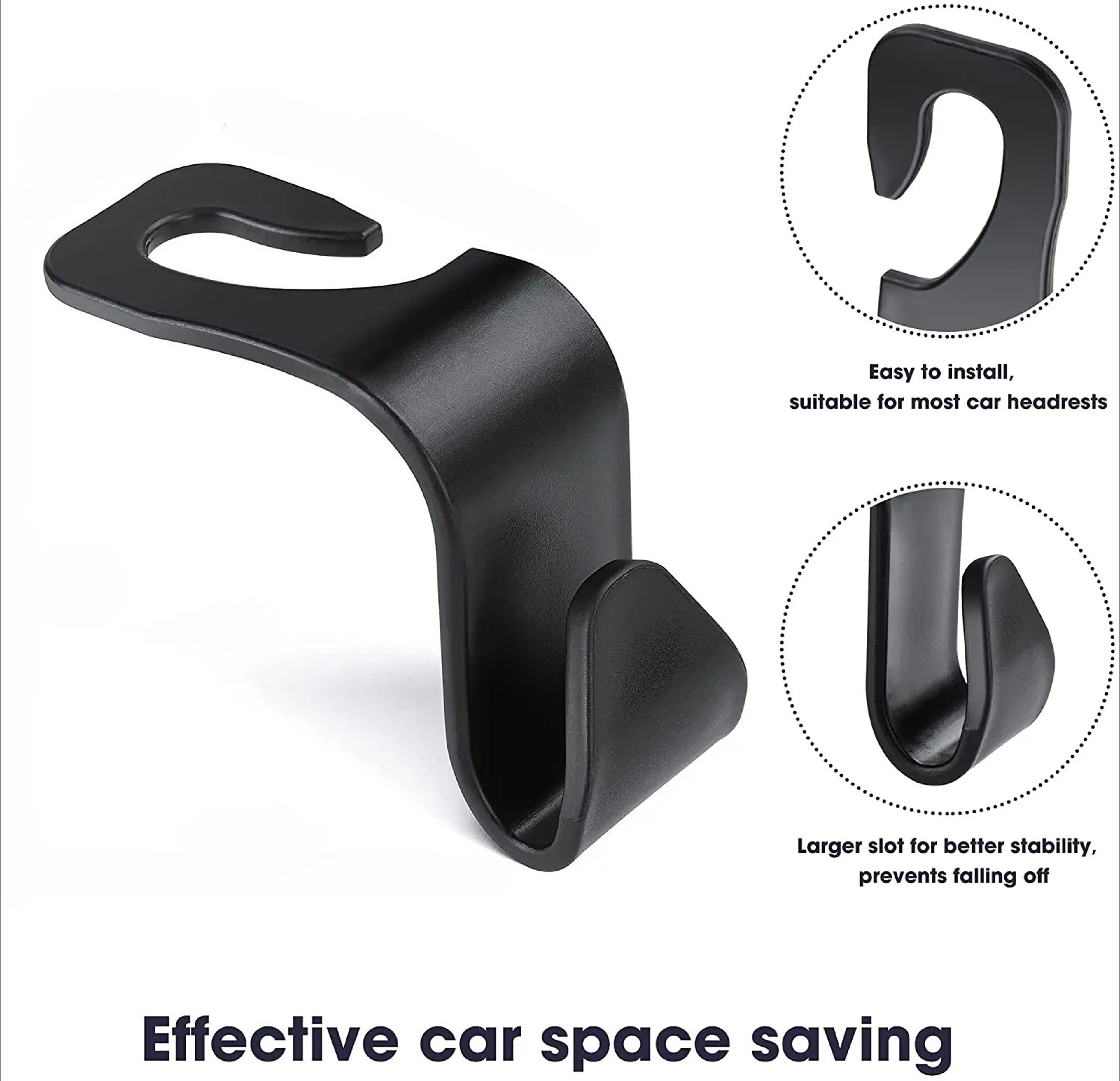 Car Headrest Hooks Heavy Duty Seat Organizer Hangers for Bags and Groceries – view 3