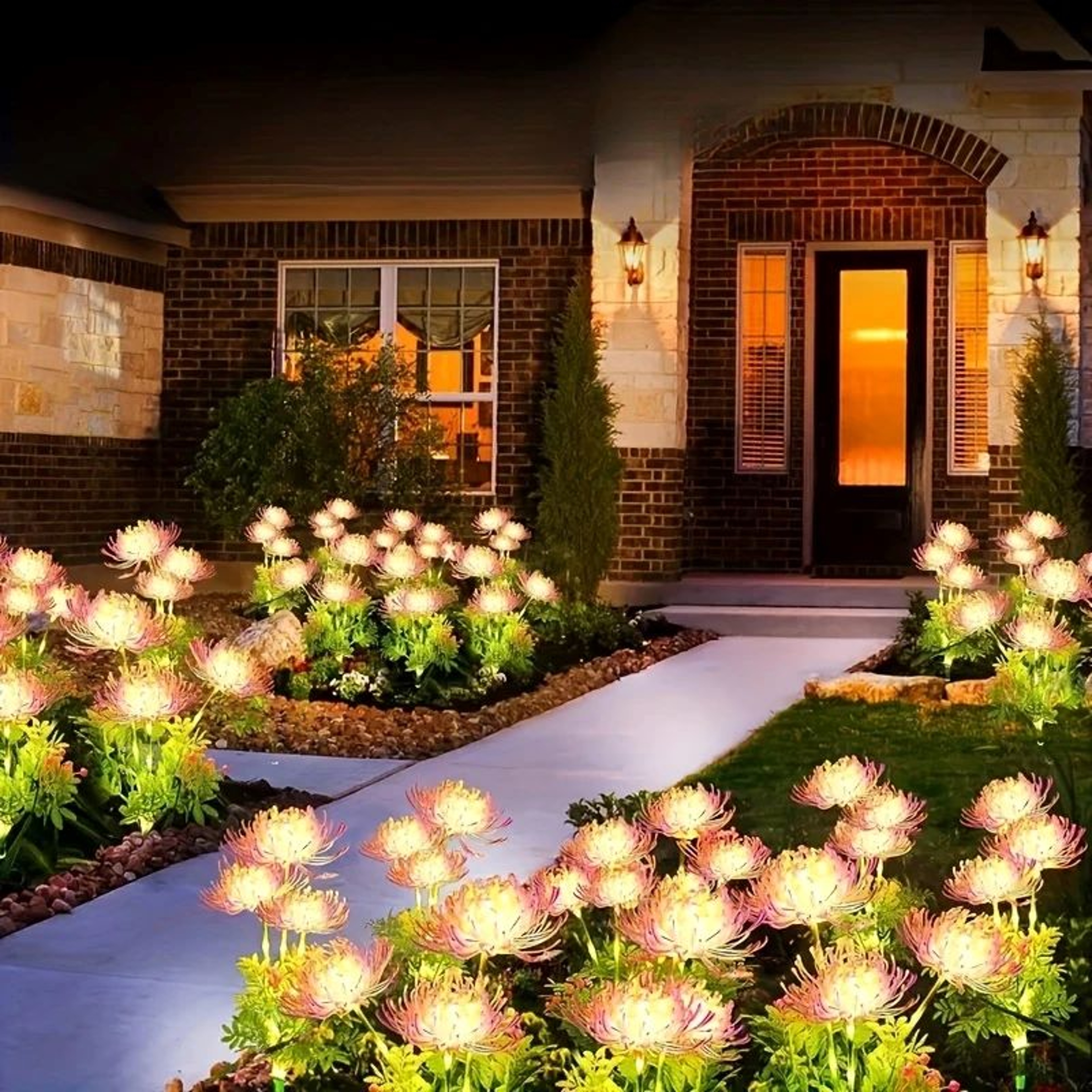 Solar Flower Lights Waterproof Garden Stake Lights For Outdoor Garden Decor 3