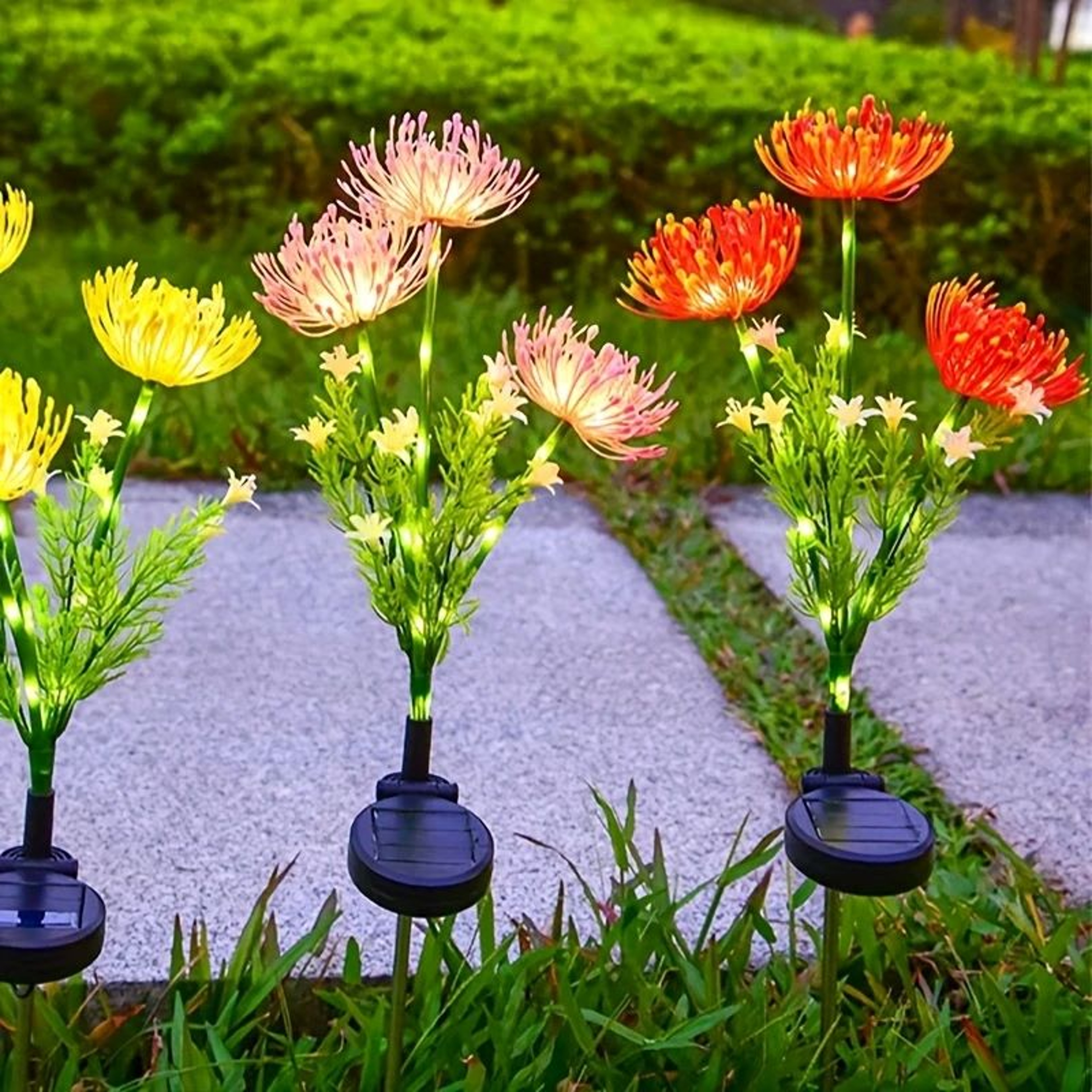 Solar Flower Lights Waterproof Garden Stake Lights For Outdoor Garden Decor 1