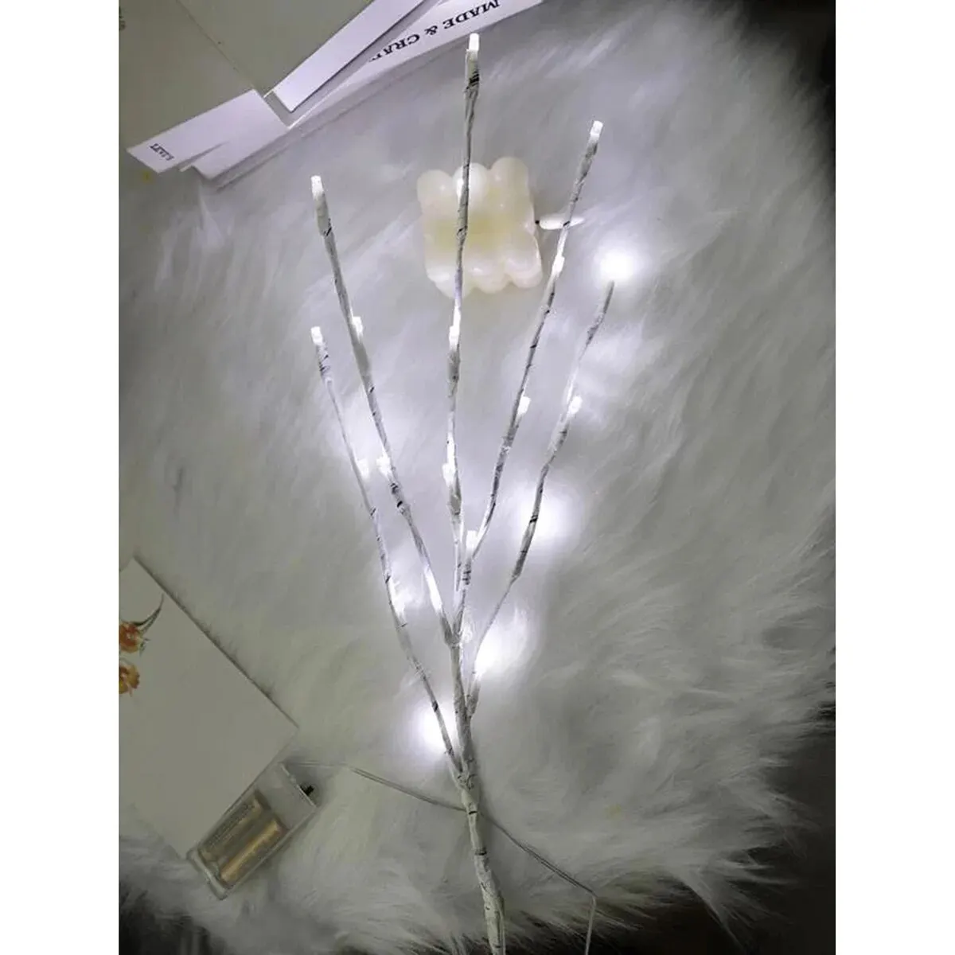 20 LED White Birch Branch Lights Battery Operated Twig Decor for Weddings Christmas and Home – view 9