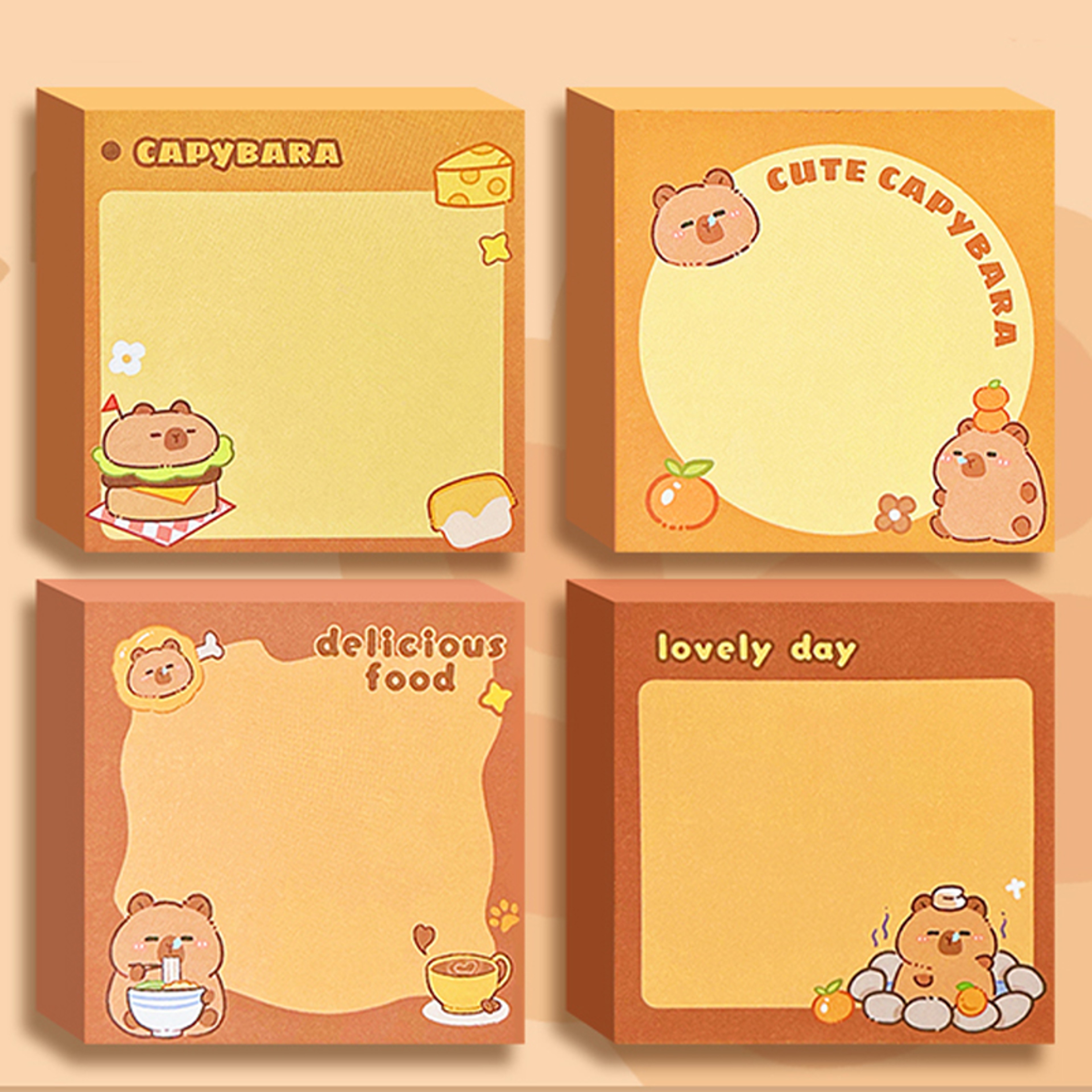 Cute Capybara Memo Pads For School Journaling Office Notes And Gifts 8