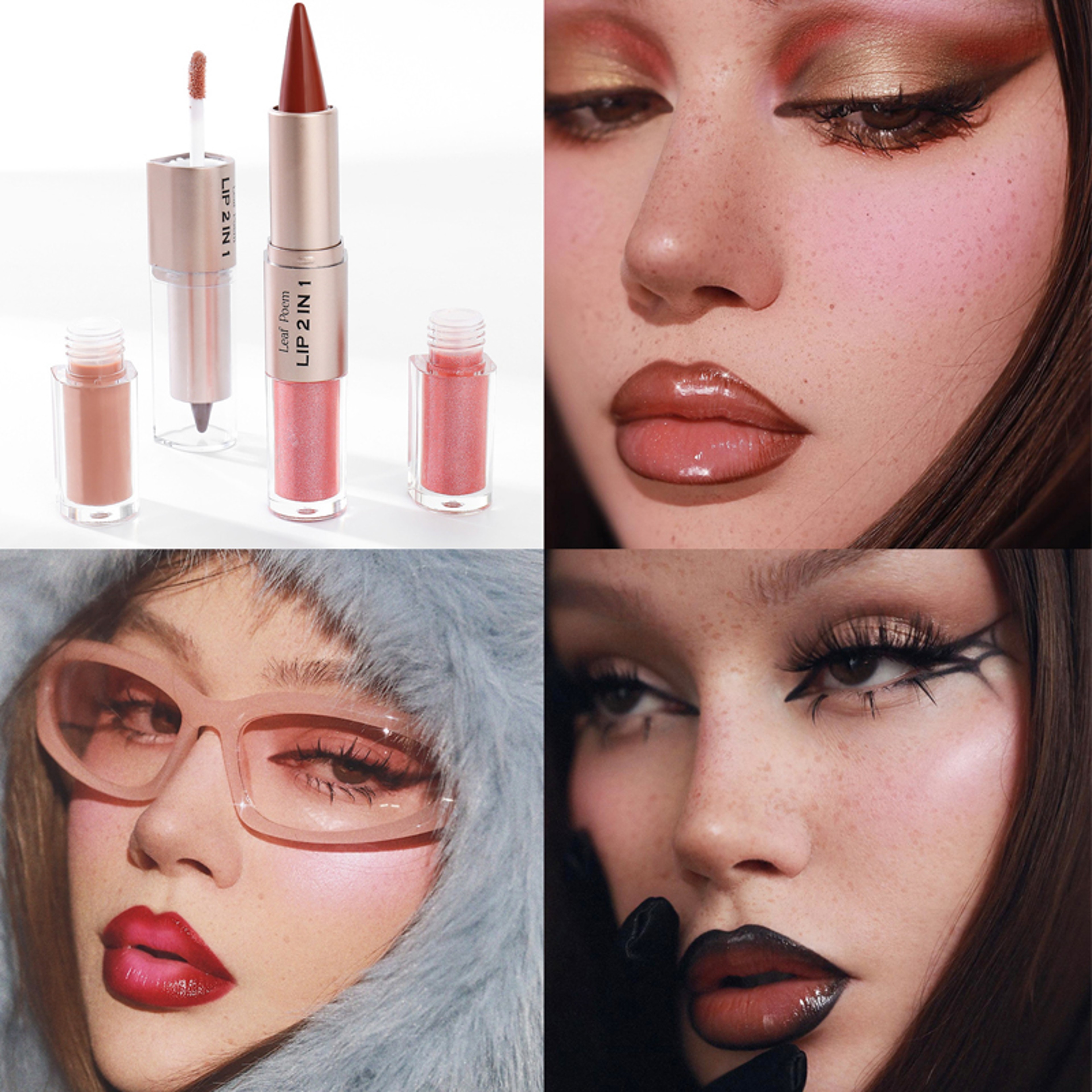 2 in 1 Lip Liner and Gloss Double Ended Matte Lip Color with Non Sticky Shine – view 4