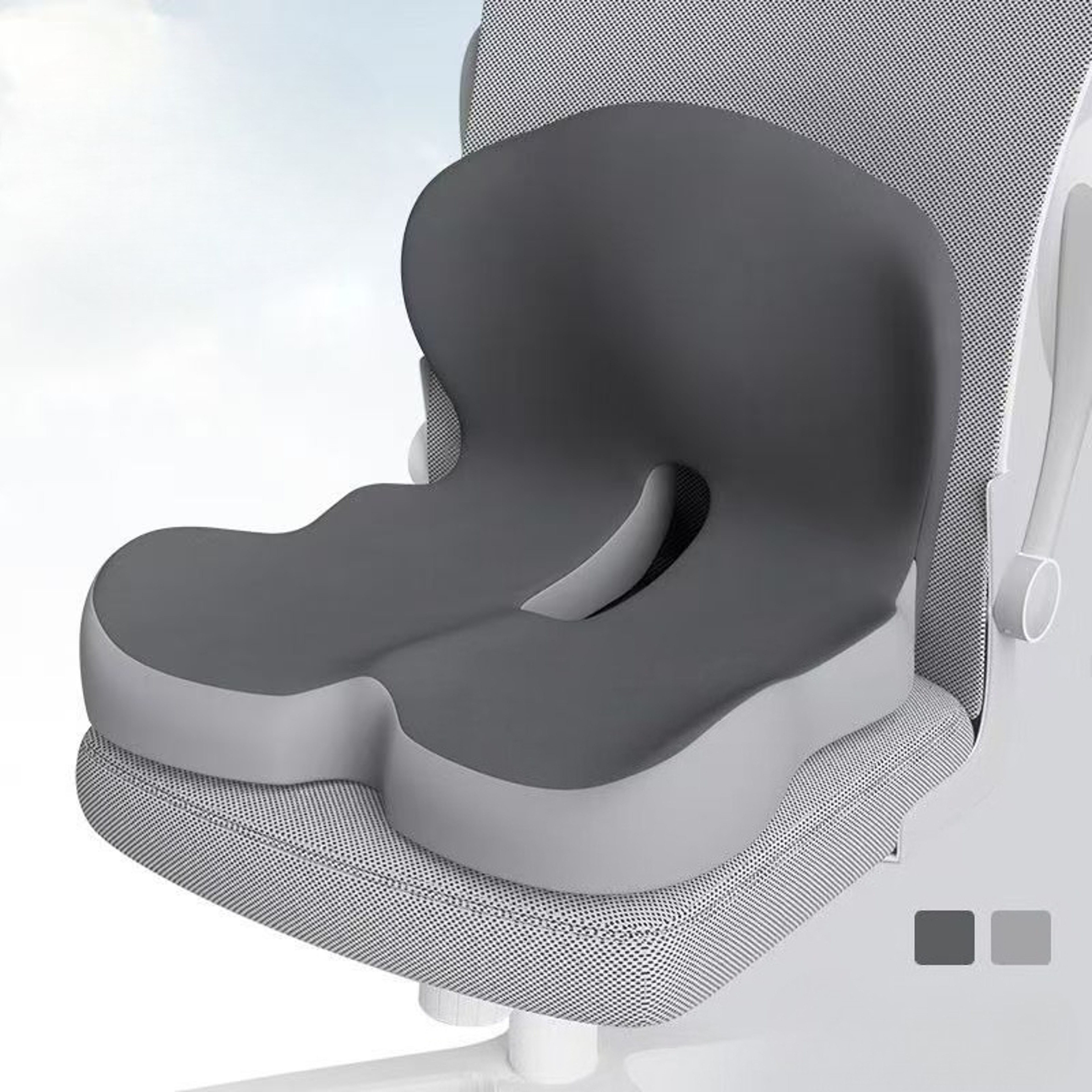 Ergonomic Memory Foam Seat Cushion With Back Support For Office And Study Chairs 0