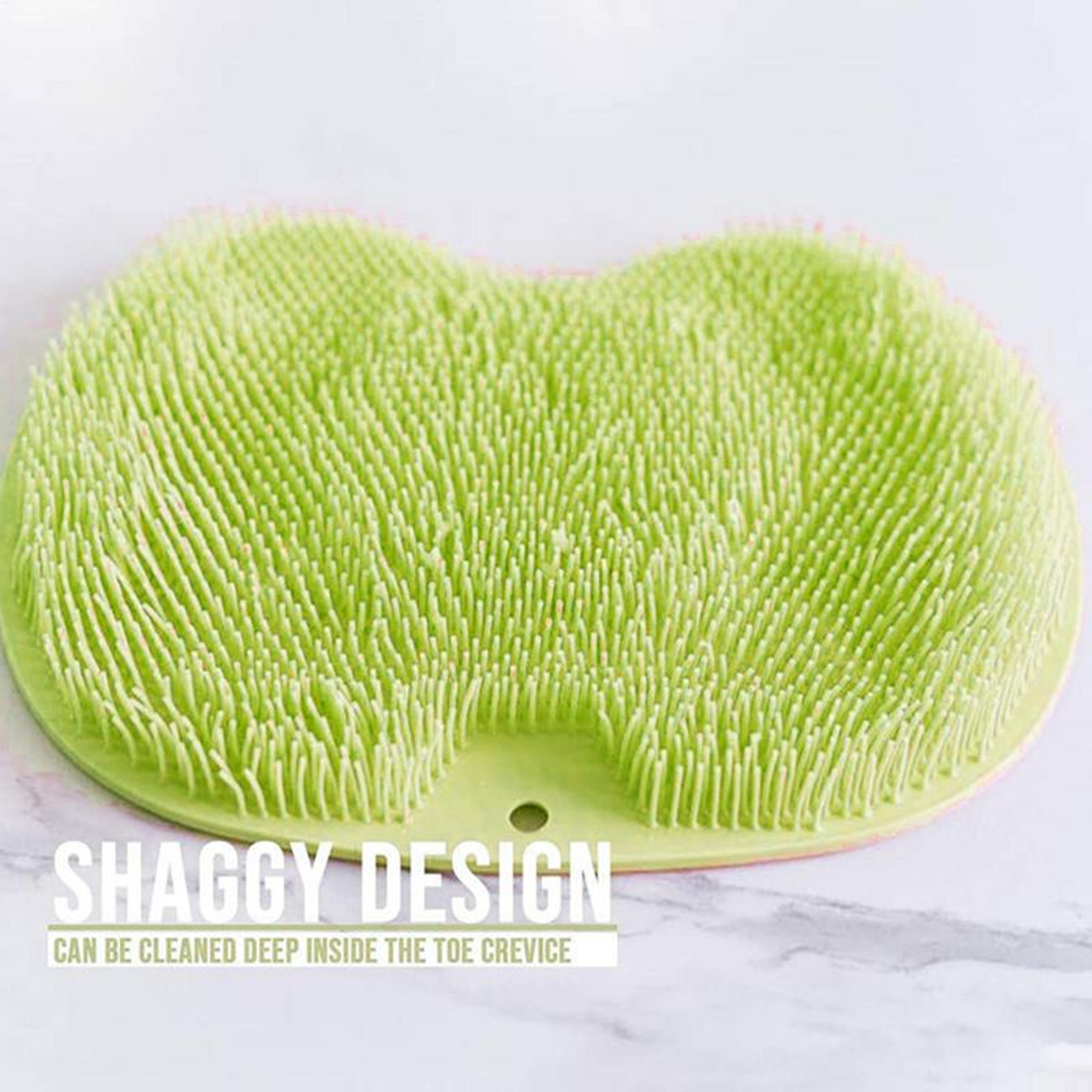 Silicone Shower Foot Scrubber Mat With Suction Cups And Back Massage Pad 4