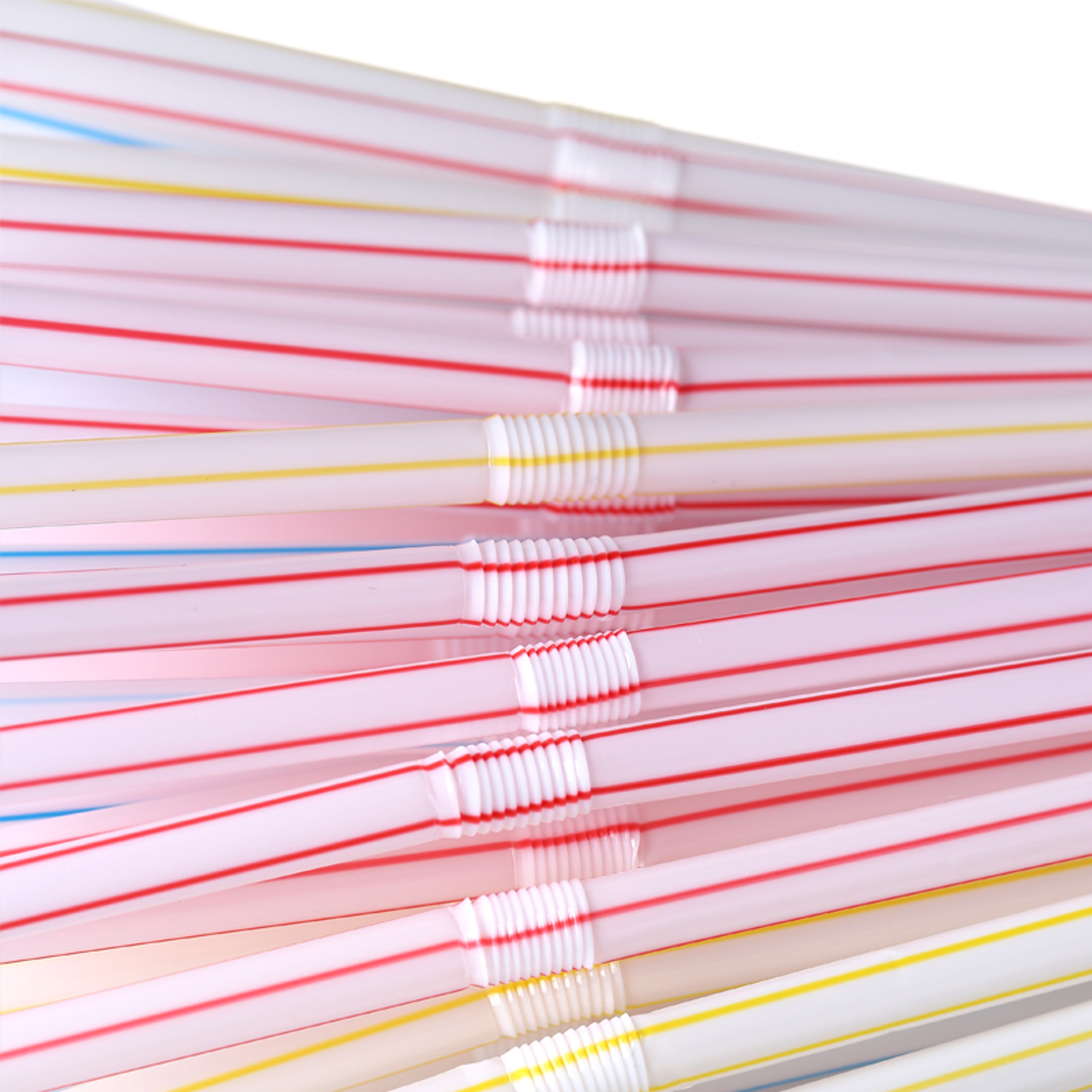Multicolor Fluorescent Bendable Drinking Straws For Parties Weddings And Beverages 0