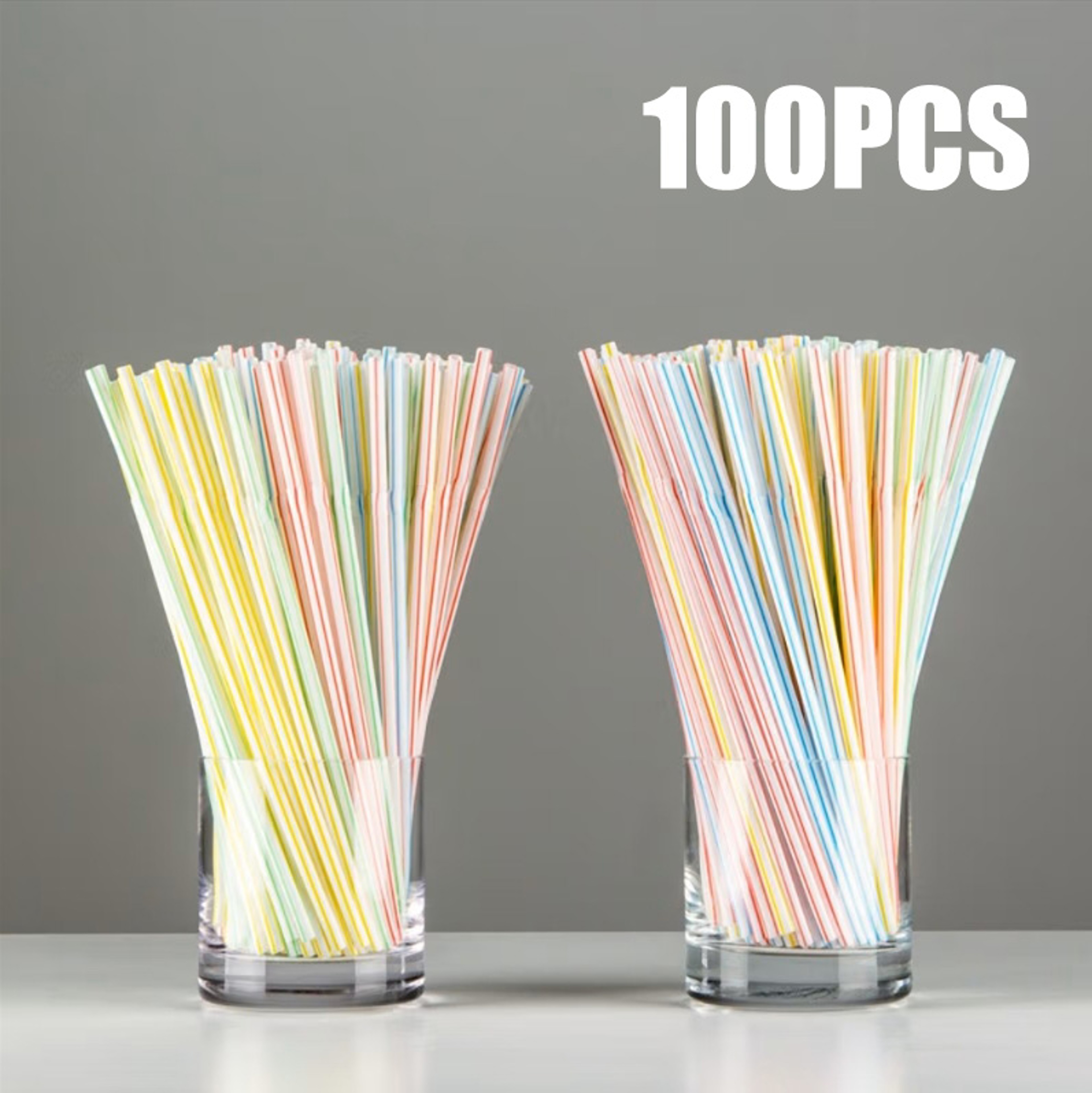 Multicolor Fluorescent Bendable Drinking Straws For Parties Weddings And Beverages 8