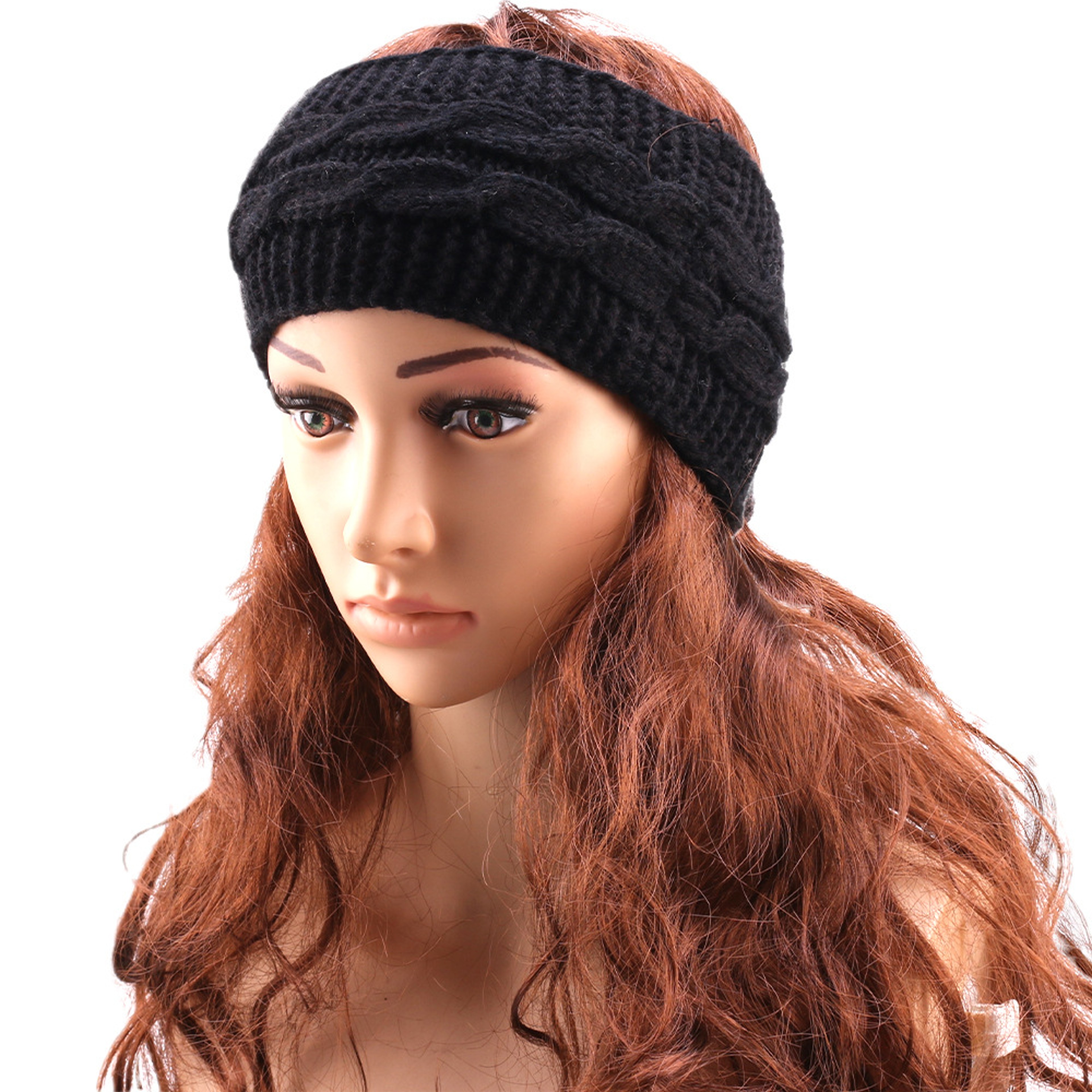 Knitted Winter Ear Warmer Headband Stretch Cold Weather Hair Accessory 0