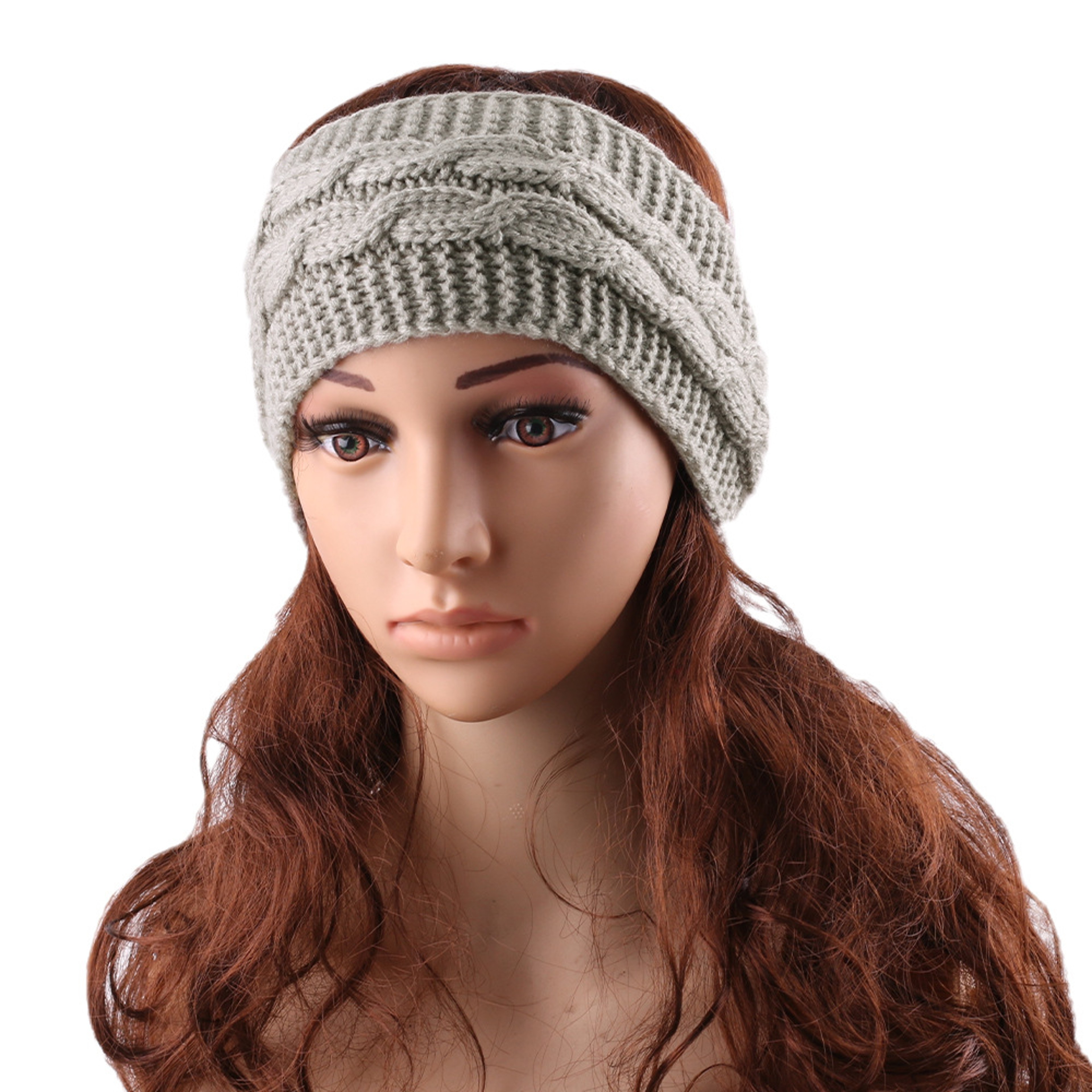 Knitted Winter Ear Warmer Headband Stretch Cold Weather Hair Accessory 8