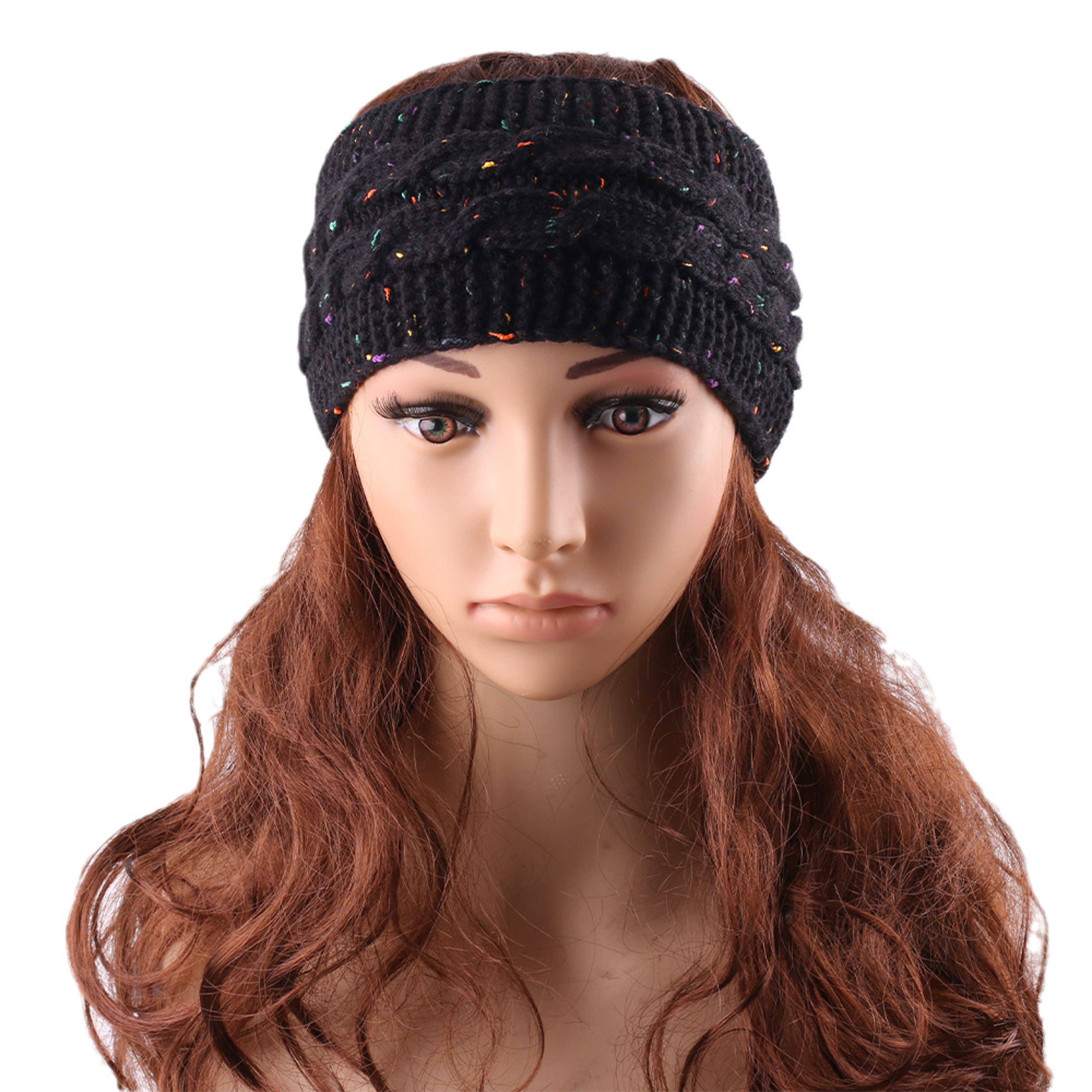Knitted Winter Ear Warmer Headband Stretch Cold Weather Hair Accessory 13